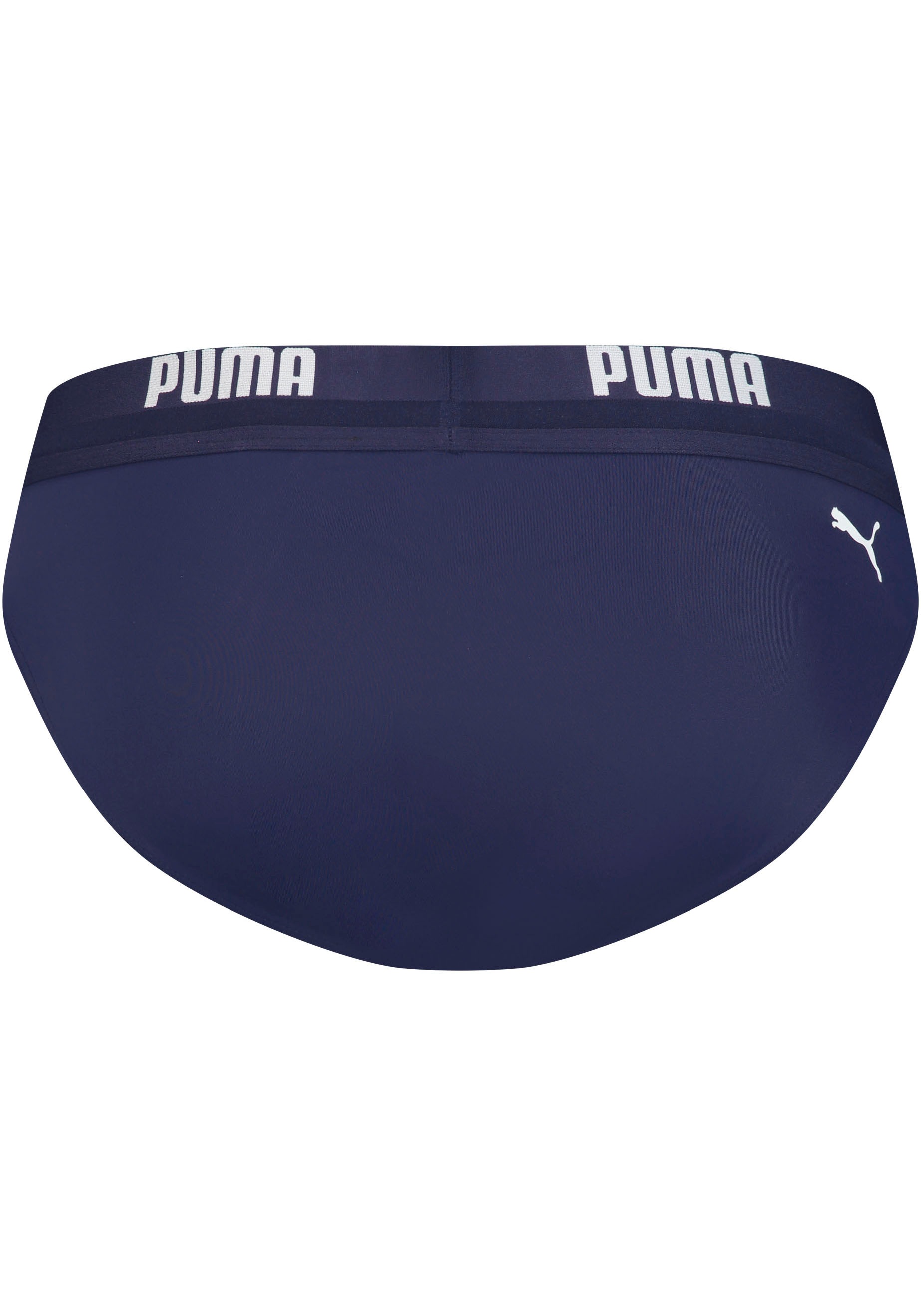PUMA Badeslip »PUMA SWIM MEN LOGO SWIM BRIEF« mit elastischem Logobund