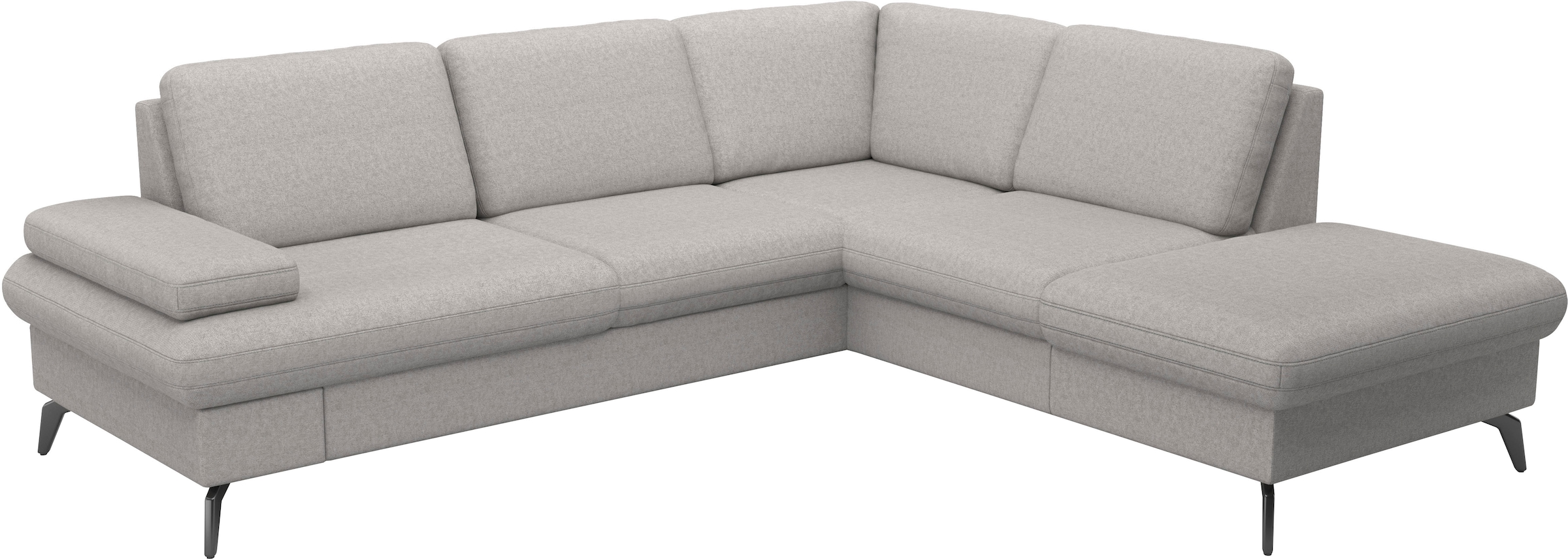 sit&more Ecksofa »Morris Jubi L-Form«, inkl. Armteilfunktion und 1 Zierkissen, wahlweise mit Bettfunktion