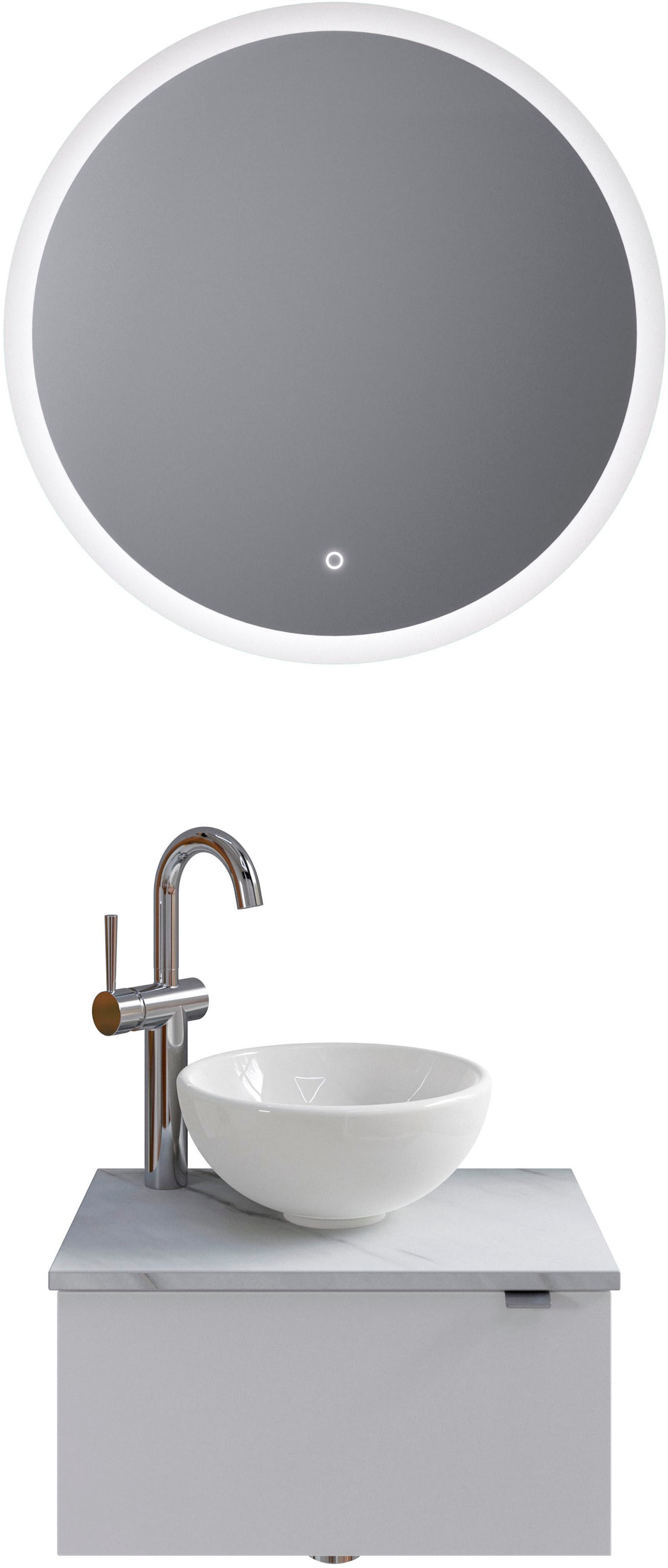 Saphir Badmöbel-Set »Serie 6915« 4 Stk. tlg. Gäste-Bad, mit LED-Spiegel und günstig online kaufen