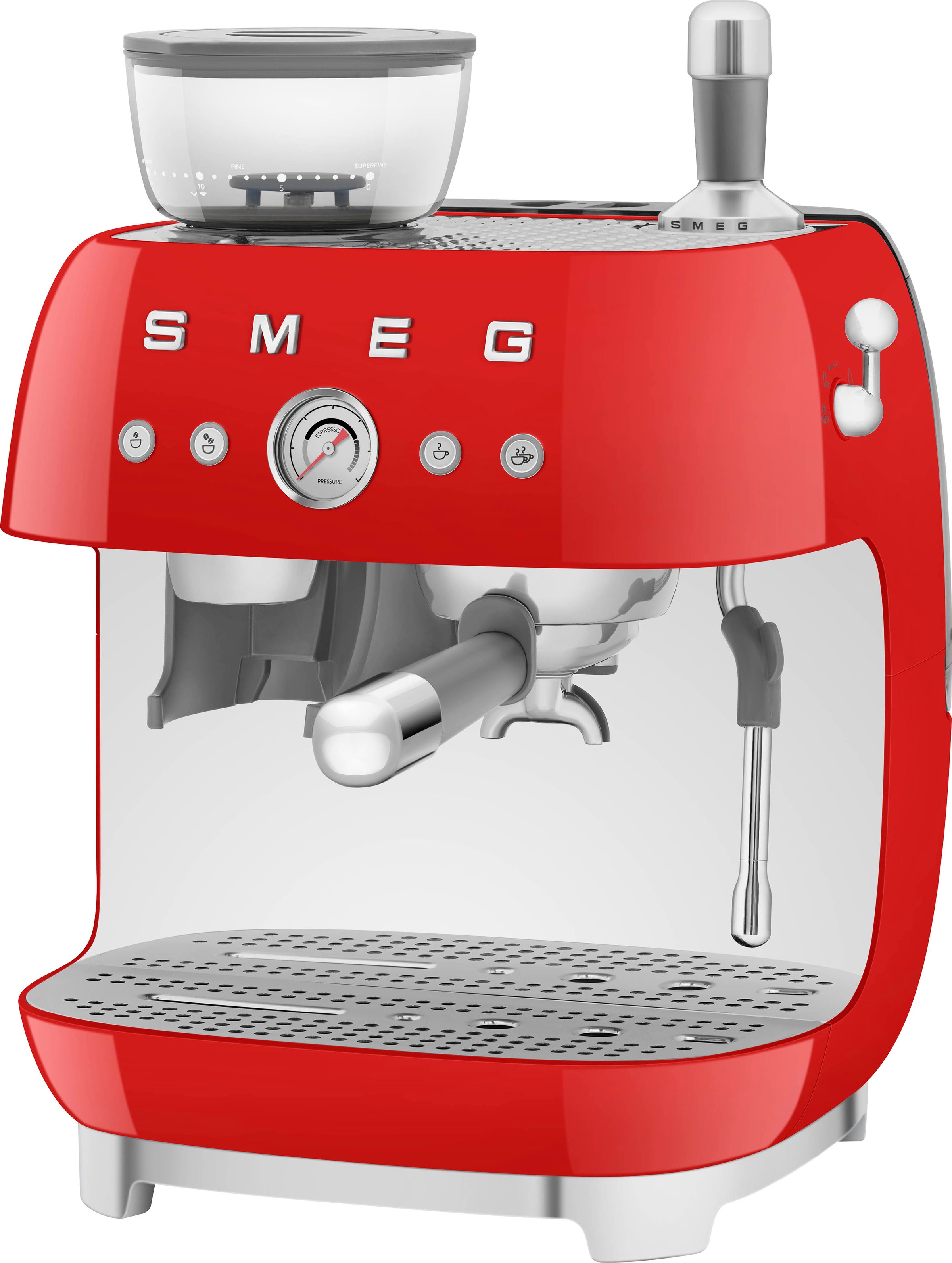 Smeg Espressomaschine »EGF03RDEU«, mit integrierter Kaffeemühle günstig online kaufen