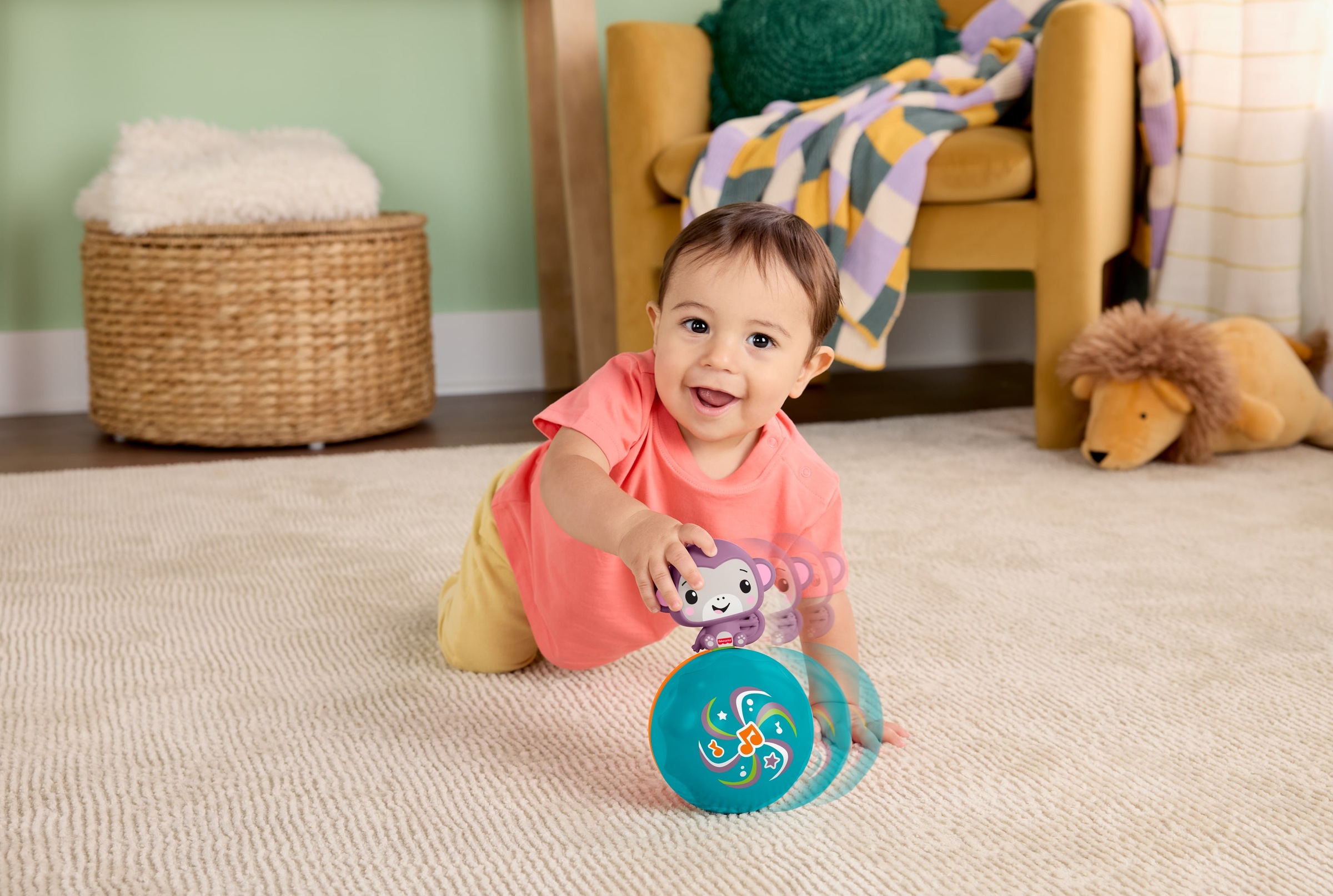 Fisher-Price® Lernspielzeug »Lila Musik-Äffchen-Ball« mit Musik