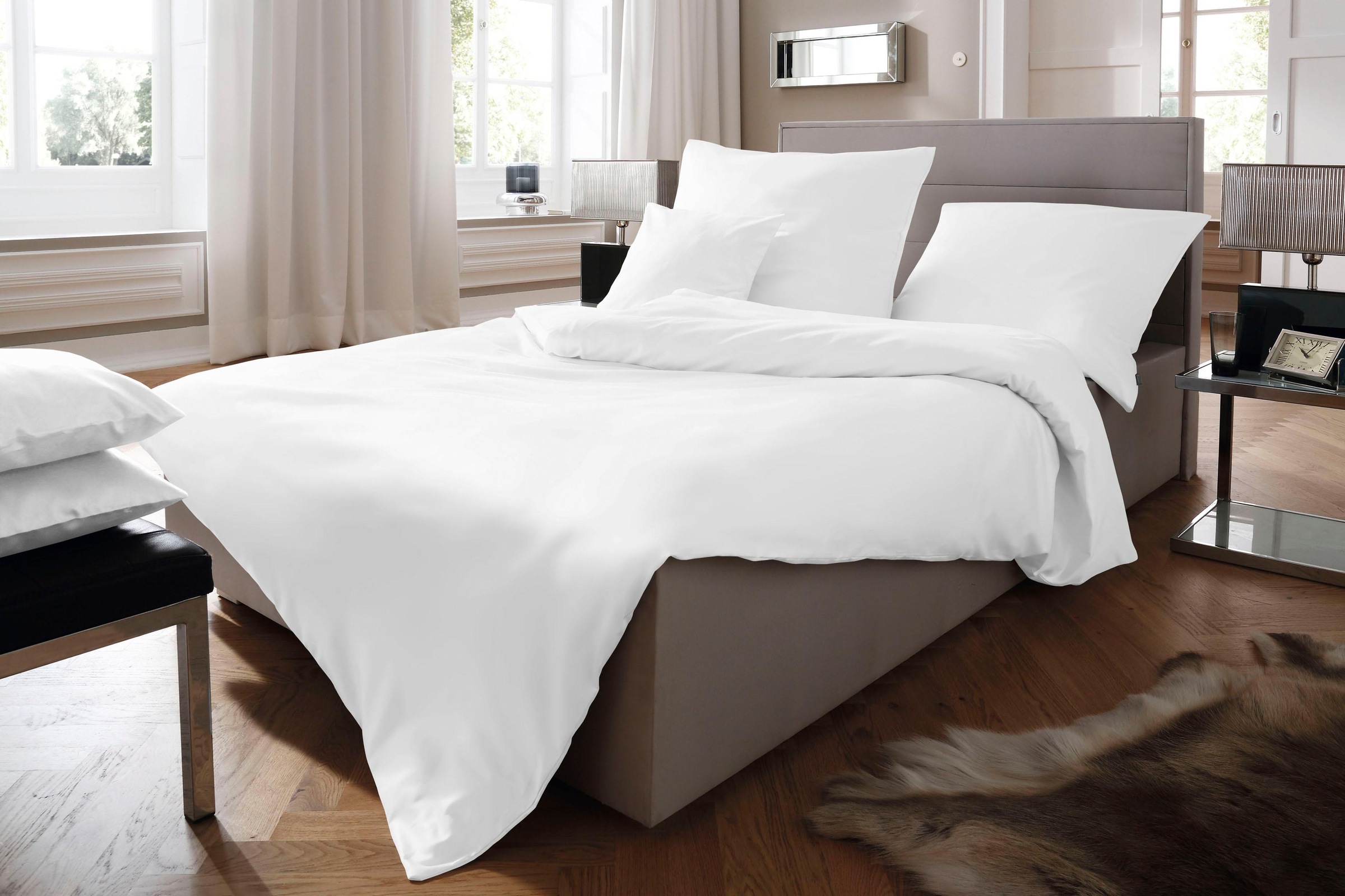 fleuresse Bettwäsche »Colours in 135x200, 155x220 oder 200x200 cm« 3 Stk. t günstig online kaufen