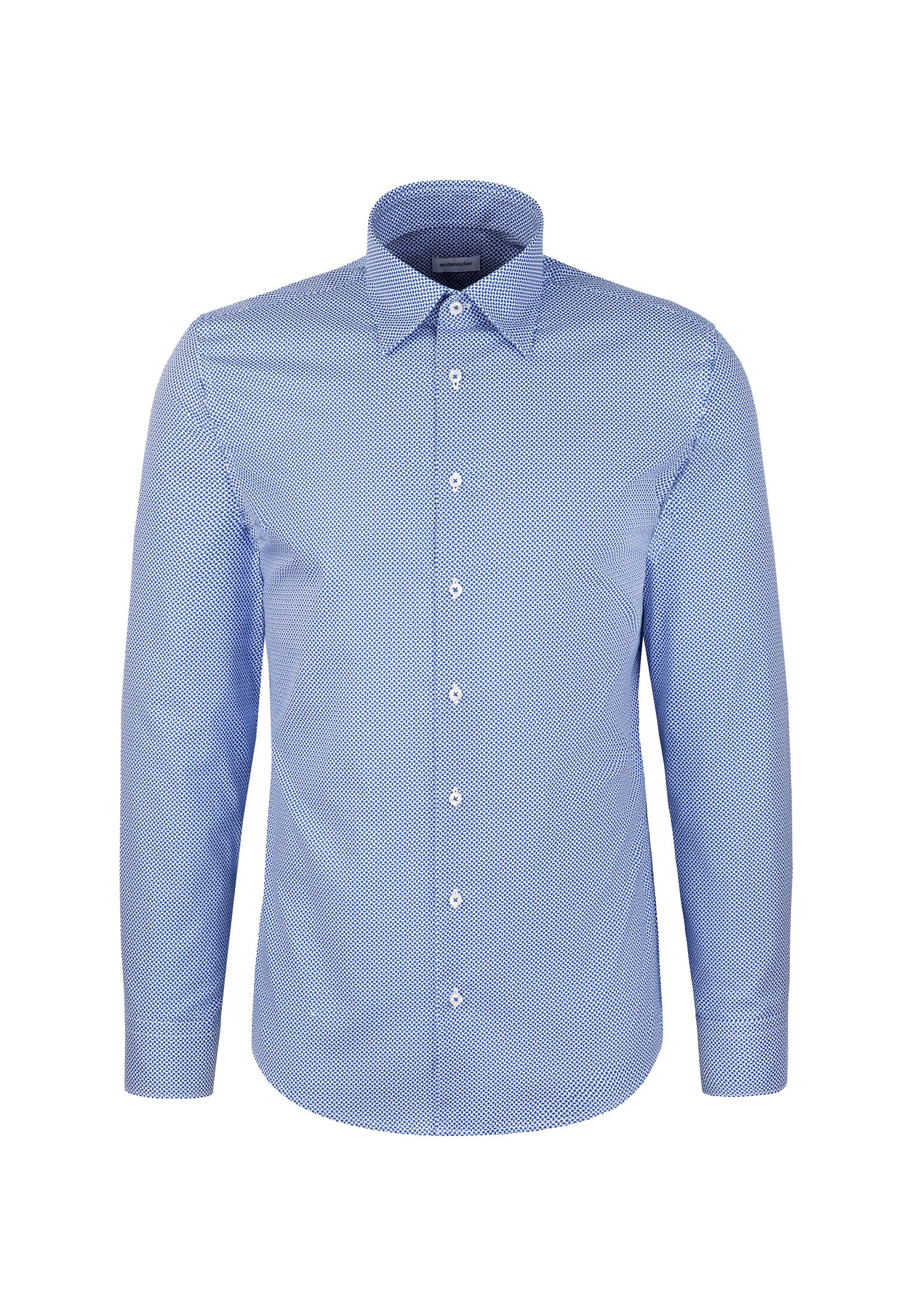 seidensticker Businesshemd »Schwarze Rose« Shaped 1/1 Covered-Button-Down-Kragen Druck