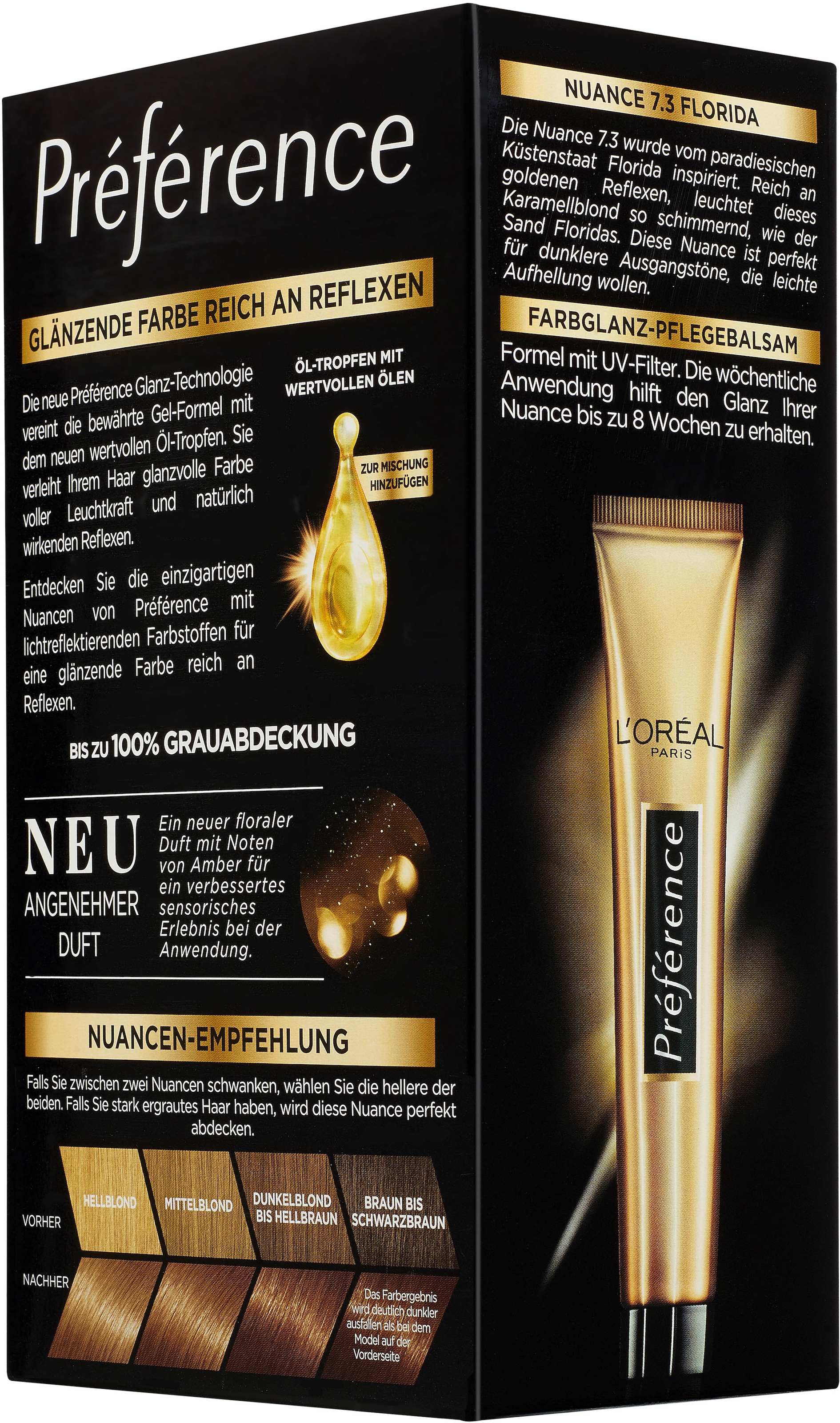 L'ORÉAL PARIS Coloration »Préférence«, (3 tlg.), mit pflegender Formel
