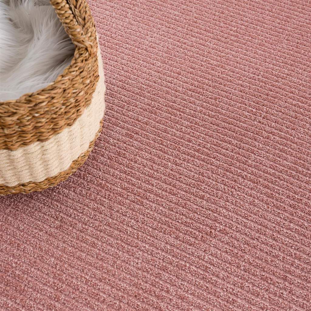 Carpet City Teppich »Friseé-Teppich FANCY900«, rechteckig, 12 mm Höhe, Läufer, Kurzflor, Einfarbig, 3D-Optik, Streifen Look, Wohnzimmer