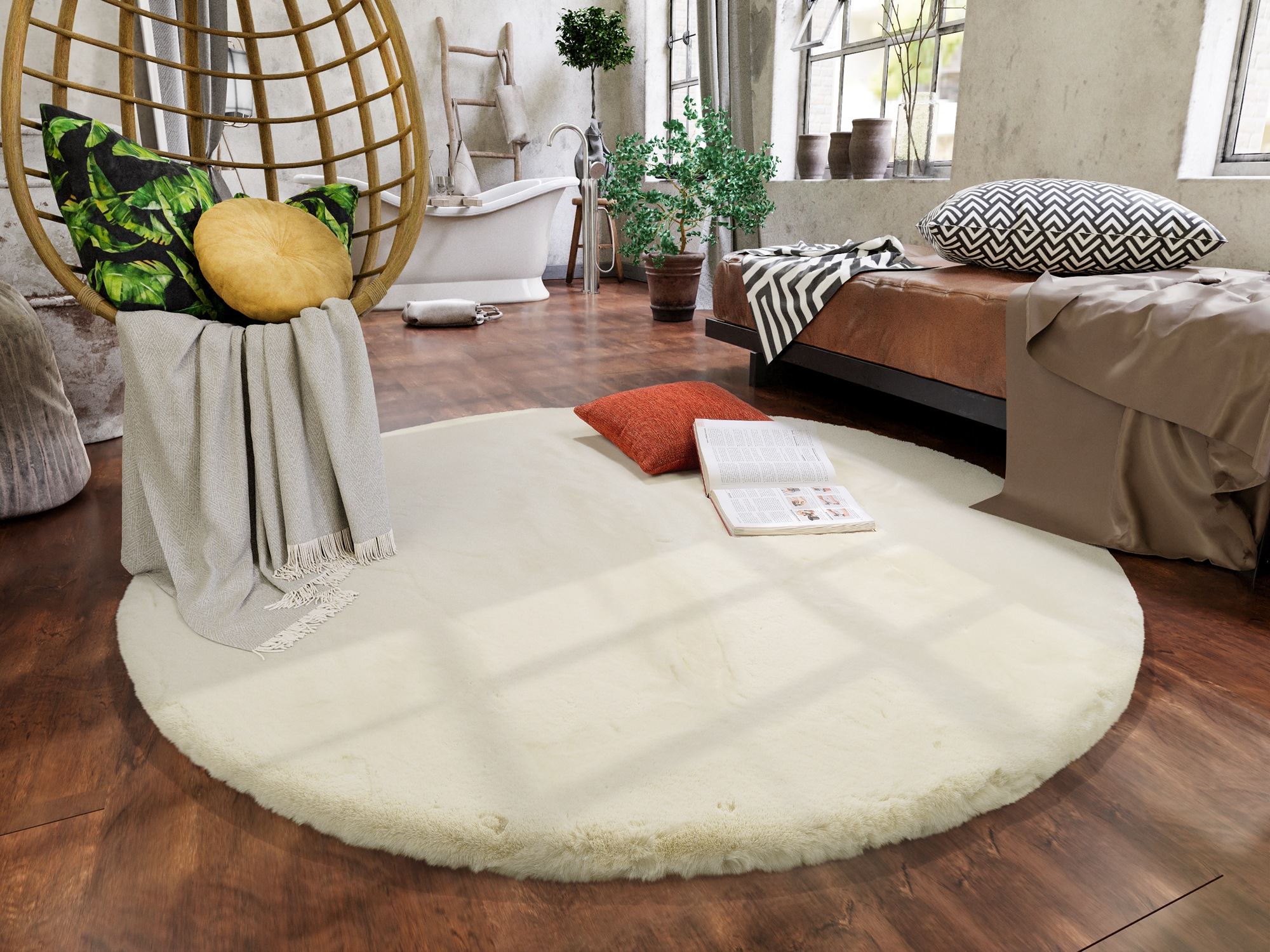 OCI DIE TEPPICHMARKE Teppich "ALISSA" rund 38 mm Höhe Kuschelig weicher Flo günstig online kaufen