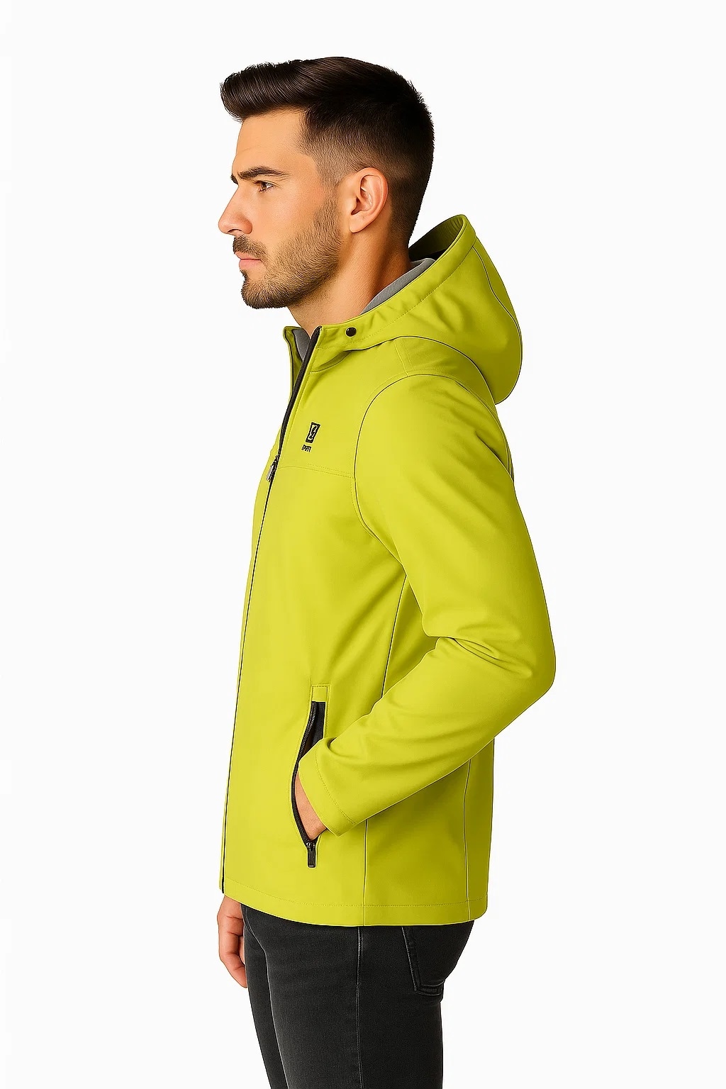 LPO Softshelljacke »Softshelljacke Melvin« abnehmbare, verstellbare Kapuze