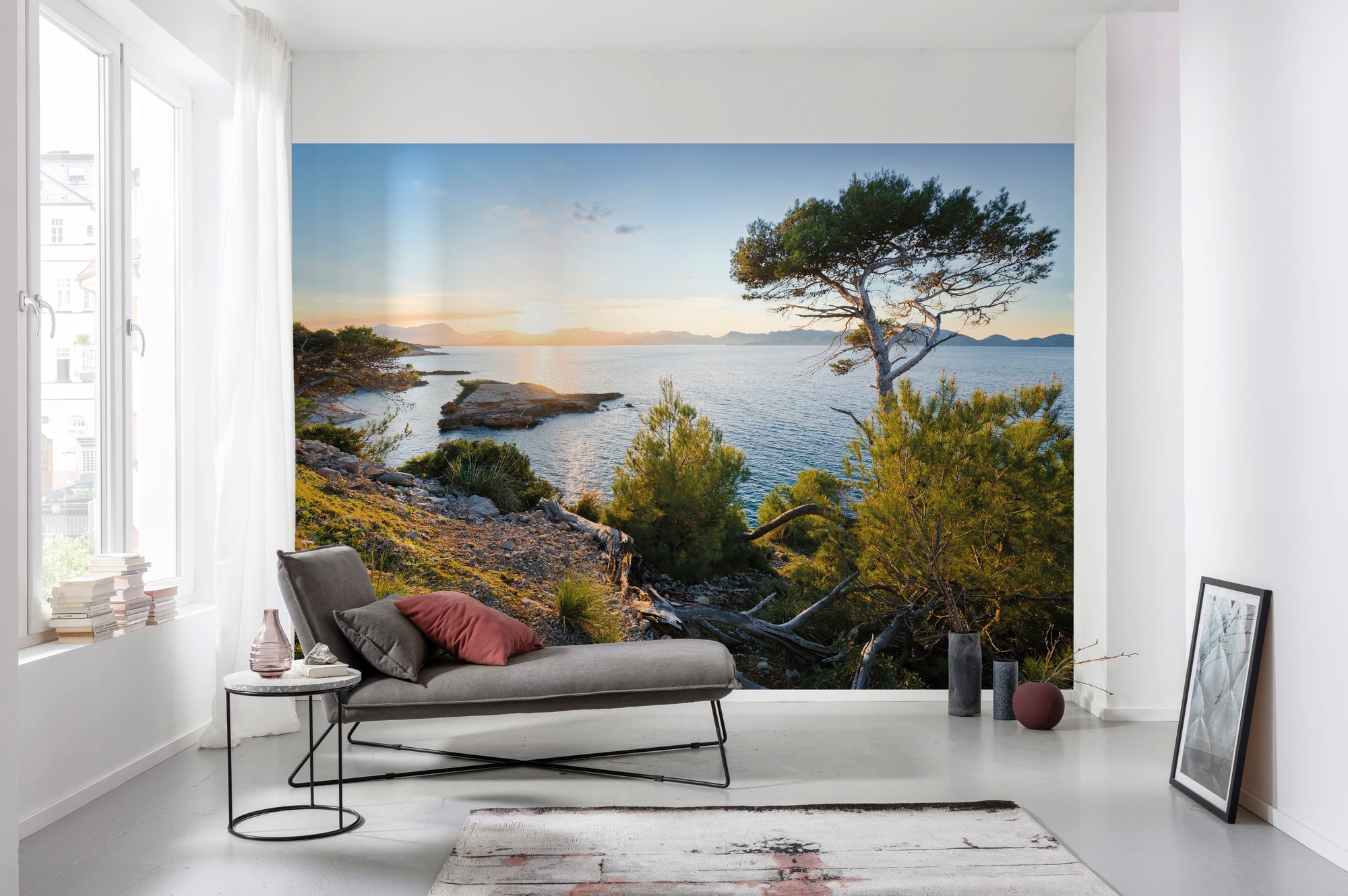 Komar Vliestapete »Digitaldruck Vlies - Licht des Südens - Größe 400 x 280 cm«, bedruckt, Wohnzimmer, Schlafzimmer