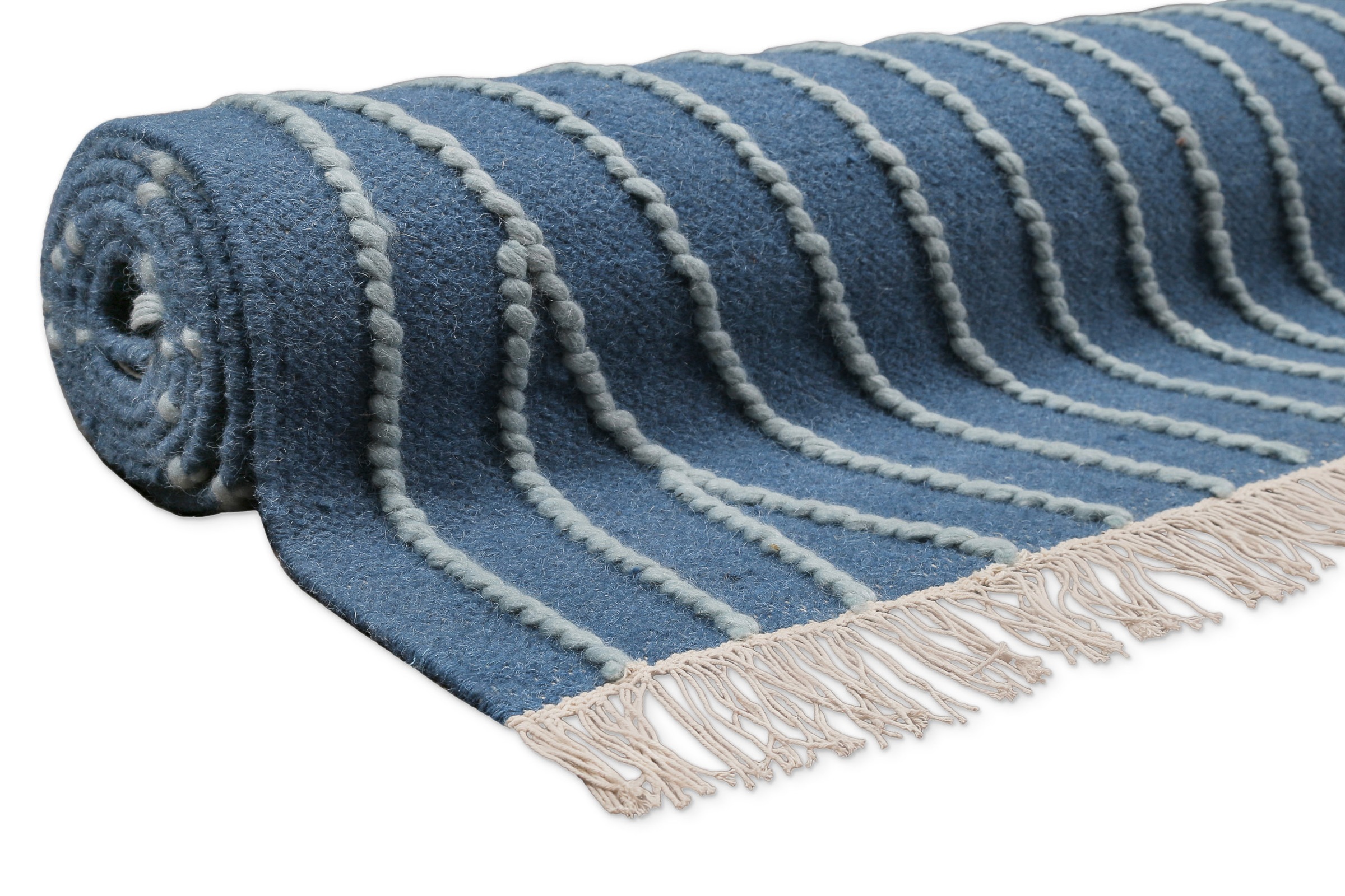 Wecon home Teppich »Ocean Lines«, rechteckig, 11 mm Höhe, handgewebt, robust, strapazierfähig, skandinavisch, Naturfaser