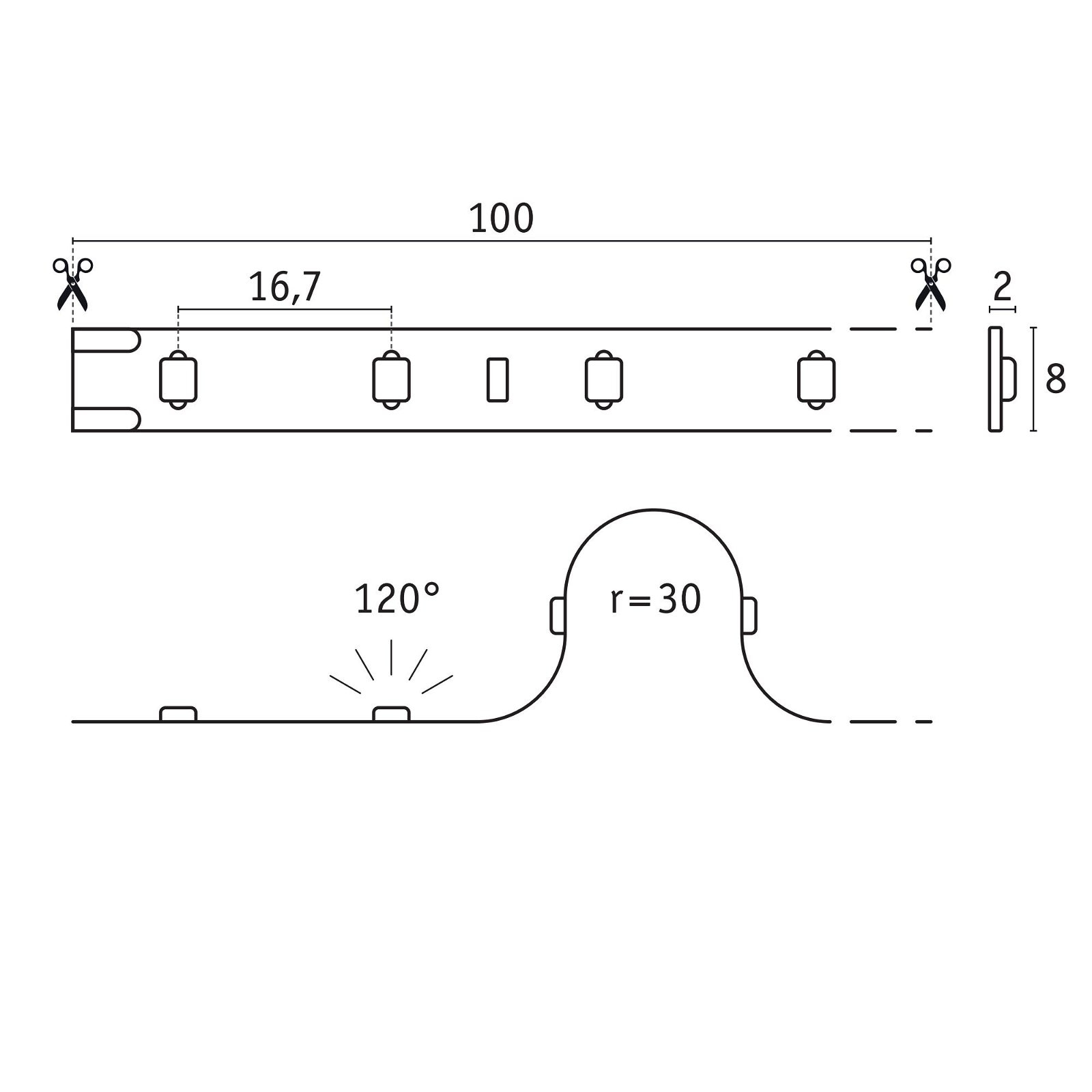 Paulmann LED-Streifen »Pro Strip Gold P25 5m 927 IP20 24V DC 22W«