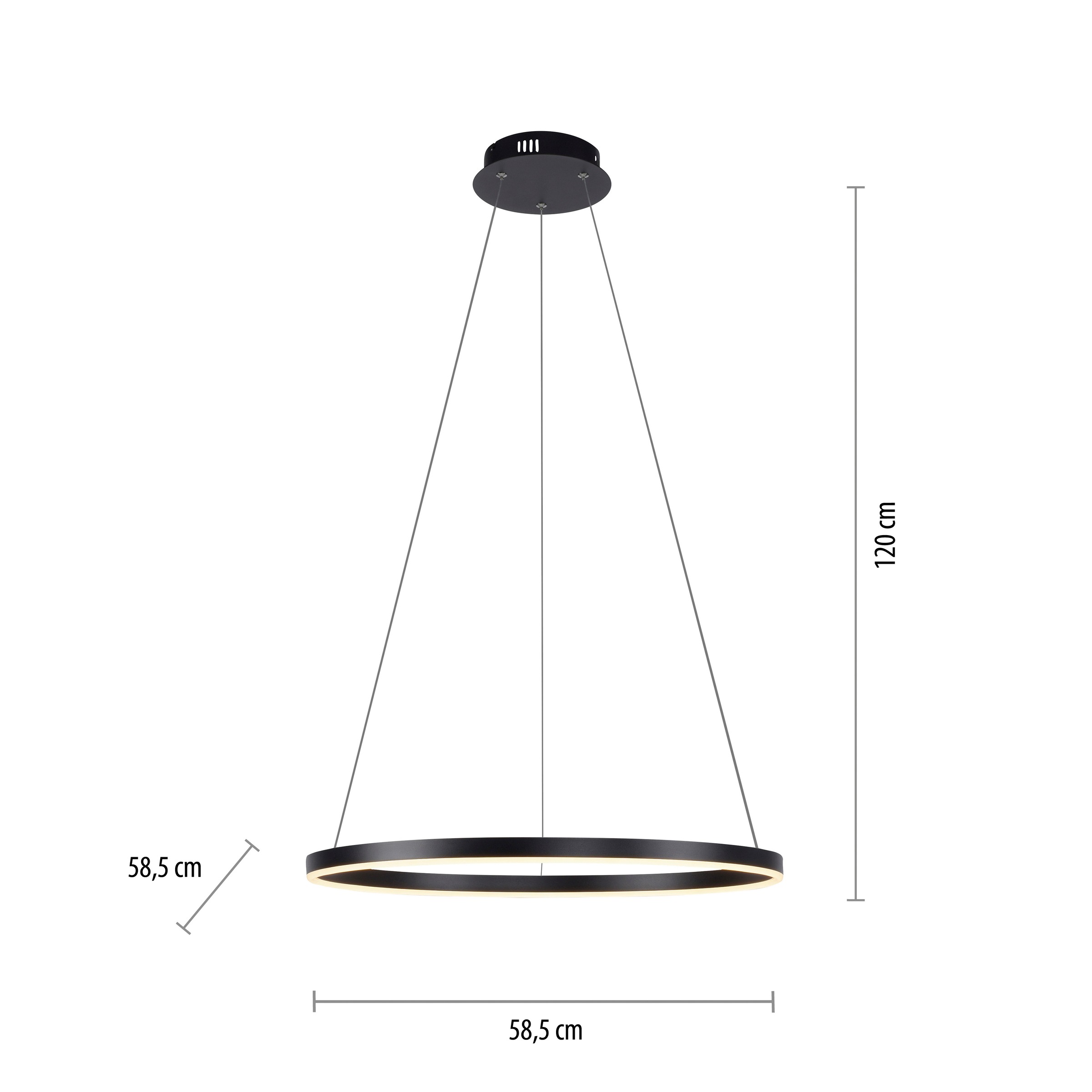 JUST LIGHT Pendelleuchte »RITUS« LED-Board 1 Stk. Warmweiß LED, dimmbar, Switchmo