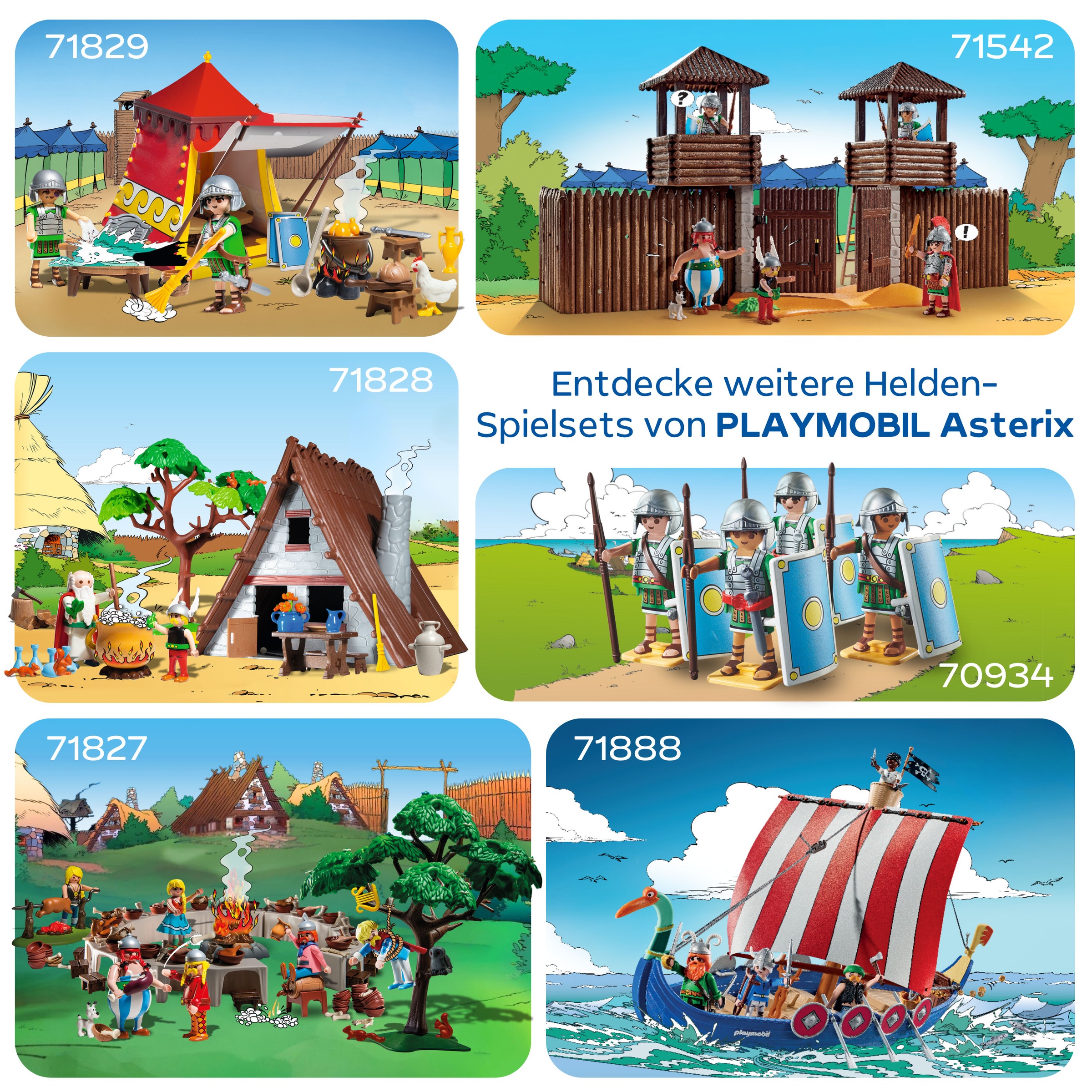 Playmobil® Konstruktions-Spielset »Asterix: Das Dorfbankett (71827), Playmobil Asterix«, (159 St.), Made in Europe