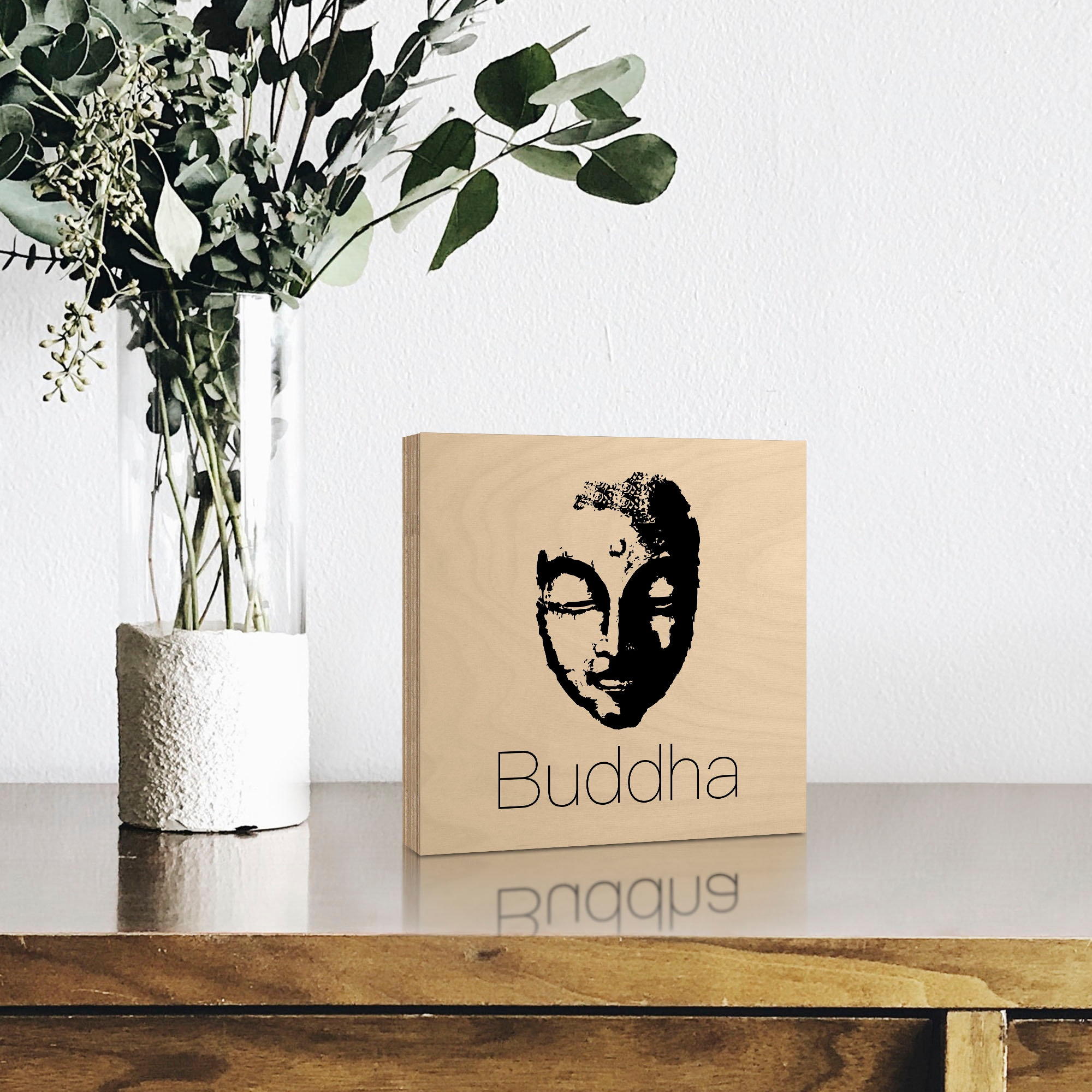 Artland Holzbild »Buddha«, Sprüche & Texte, (1 St.)