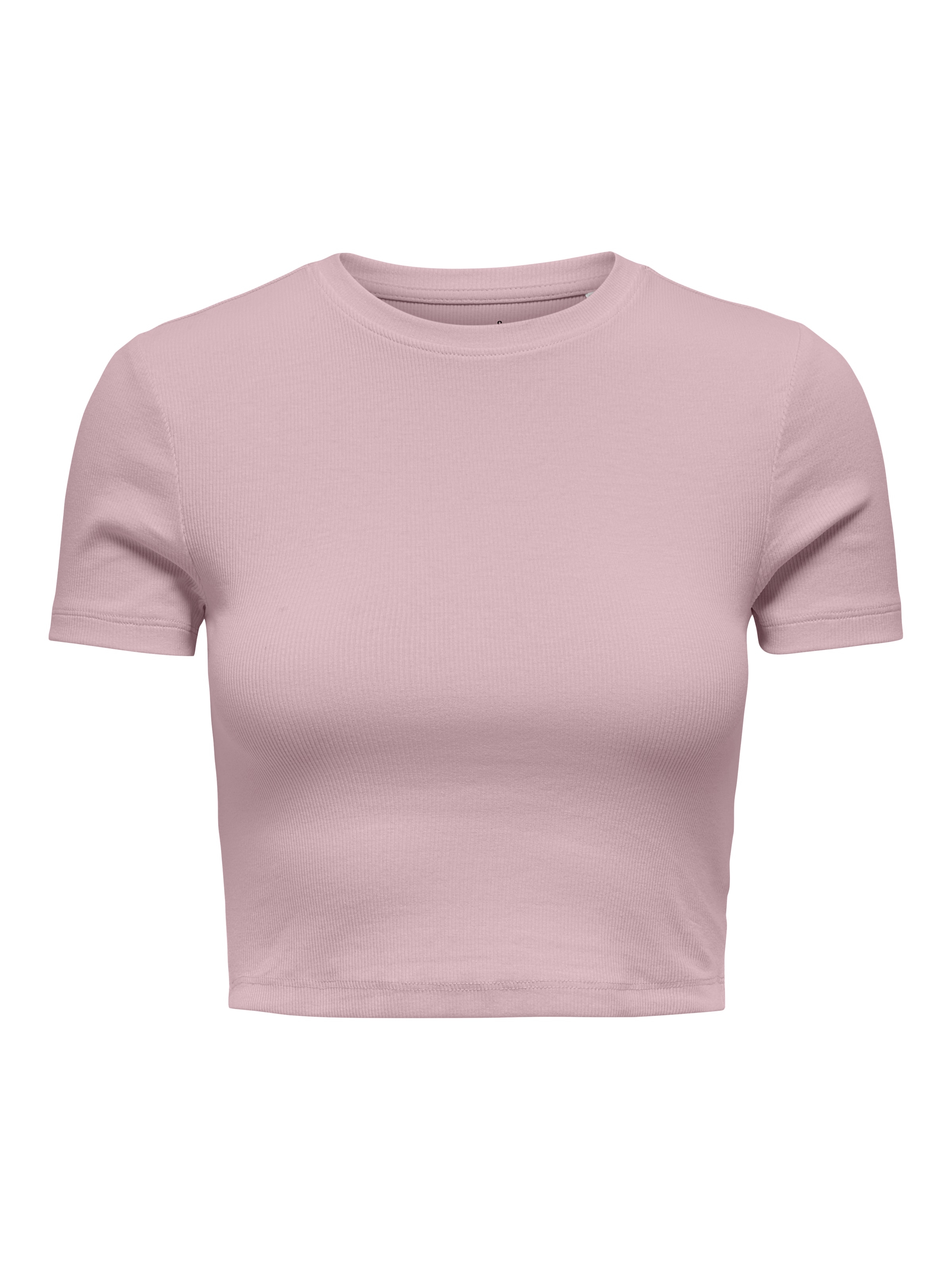 ONLY Kurzarmshirt »ONLBETTY S/S O-NECK SHORT TOP CC JRS«, mit geripptem Stoff