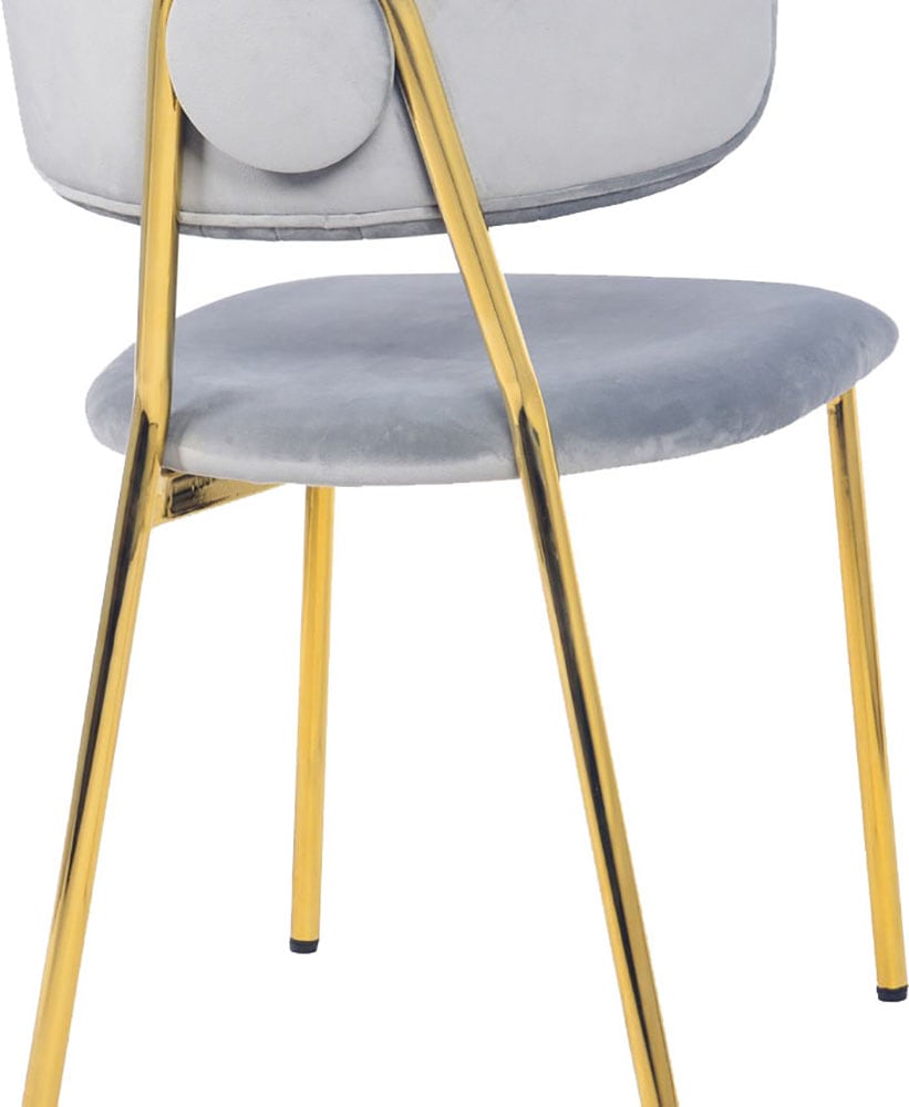 Kayoom Polsterstuhl »Stuhl Giselle 125 2er-Set, pflegeleichter Samtbezug«, (Set), 2 St., mit Armlehnen, goldenes Gestell aus Edelstahl, Samtbezug, Ziernähte