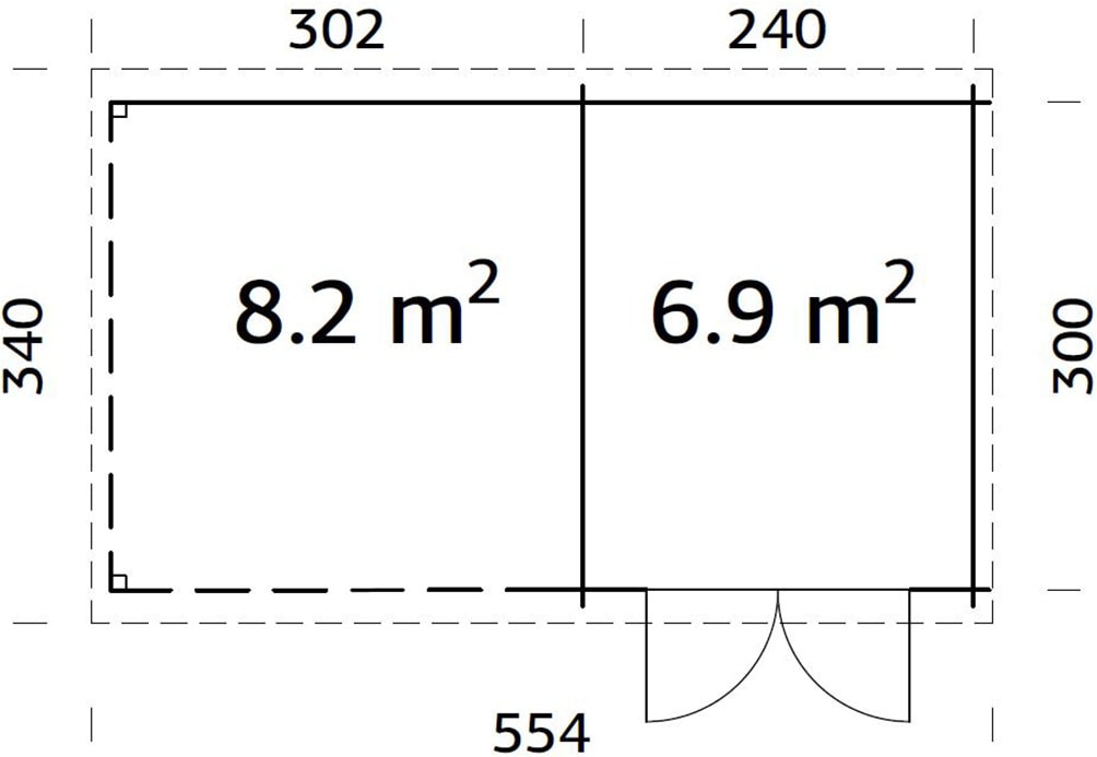 Palmako Gartenhaus »Ella« verschiedene Farben