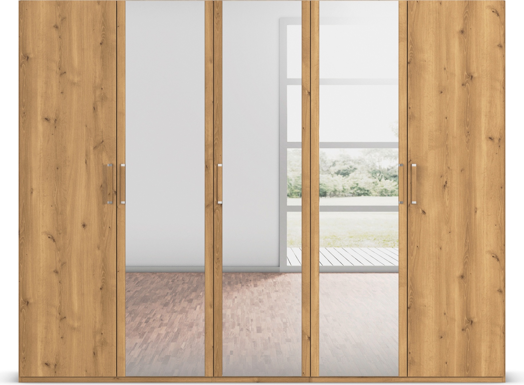 rauch Drehtürenschrank »Kleiderschrank Schrank Garderobe Schlafzimmerschrank EVELYN«, (in 2 Höhen 197 oder 210 cm erhältlich), in elegantem Stil, viel Stauraum 3 Breiten und 2 Höhen MADE IN GERMANY