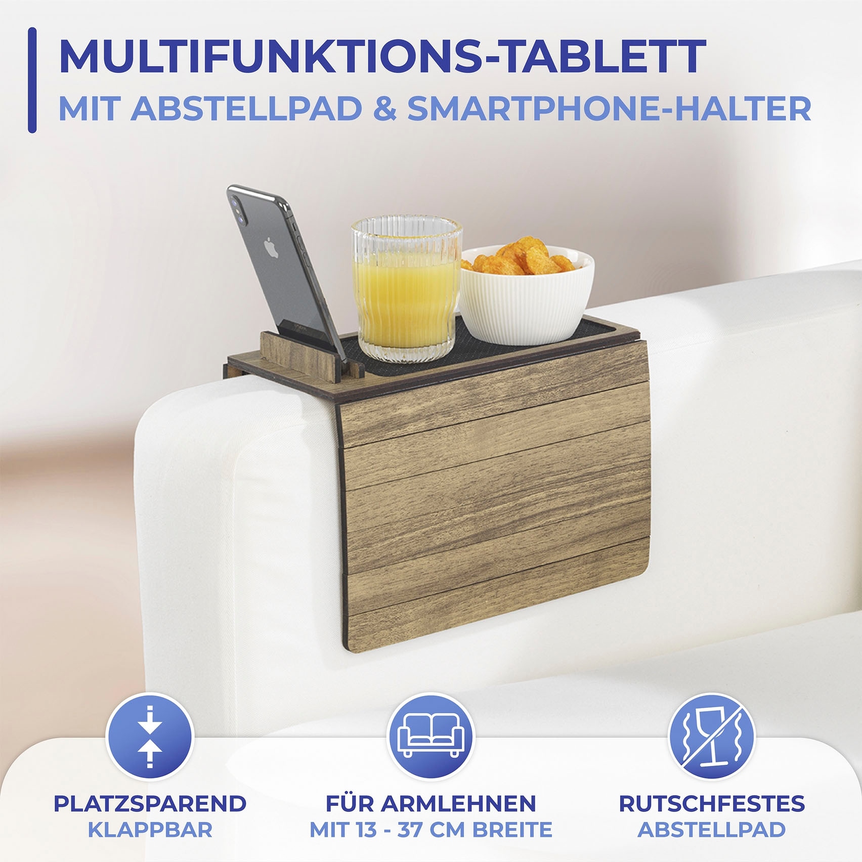 Maximex Tablett »Multi«, (1 tlg.), Multifunktions-Sofa-Tablett