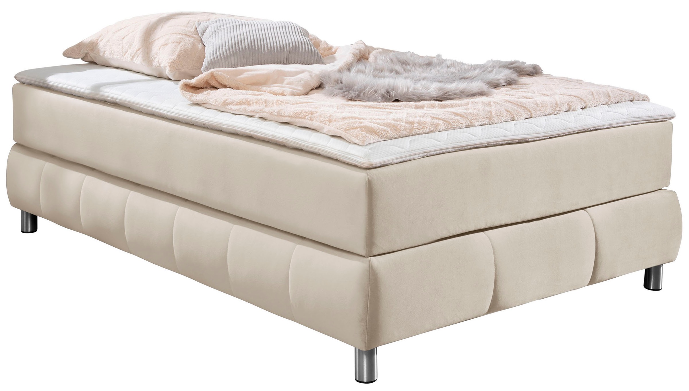 andas Boxspringbett "Salo", Ohne Kopfteil, inkl. Topper, auch in Überlänge günstig online kaufen