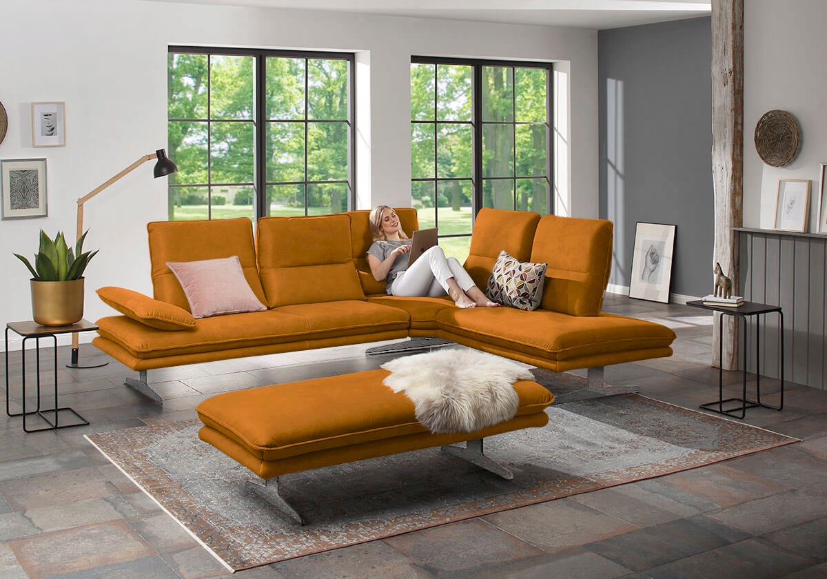 W.SCHILLIG Ecksofa »broadway, Designsofa, mit tollem Sitzkomfort, L-Form«, günstig online kaufen