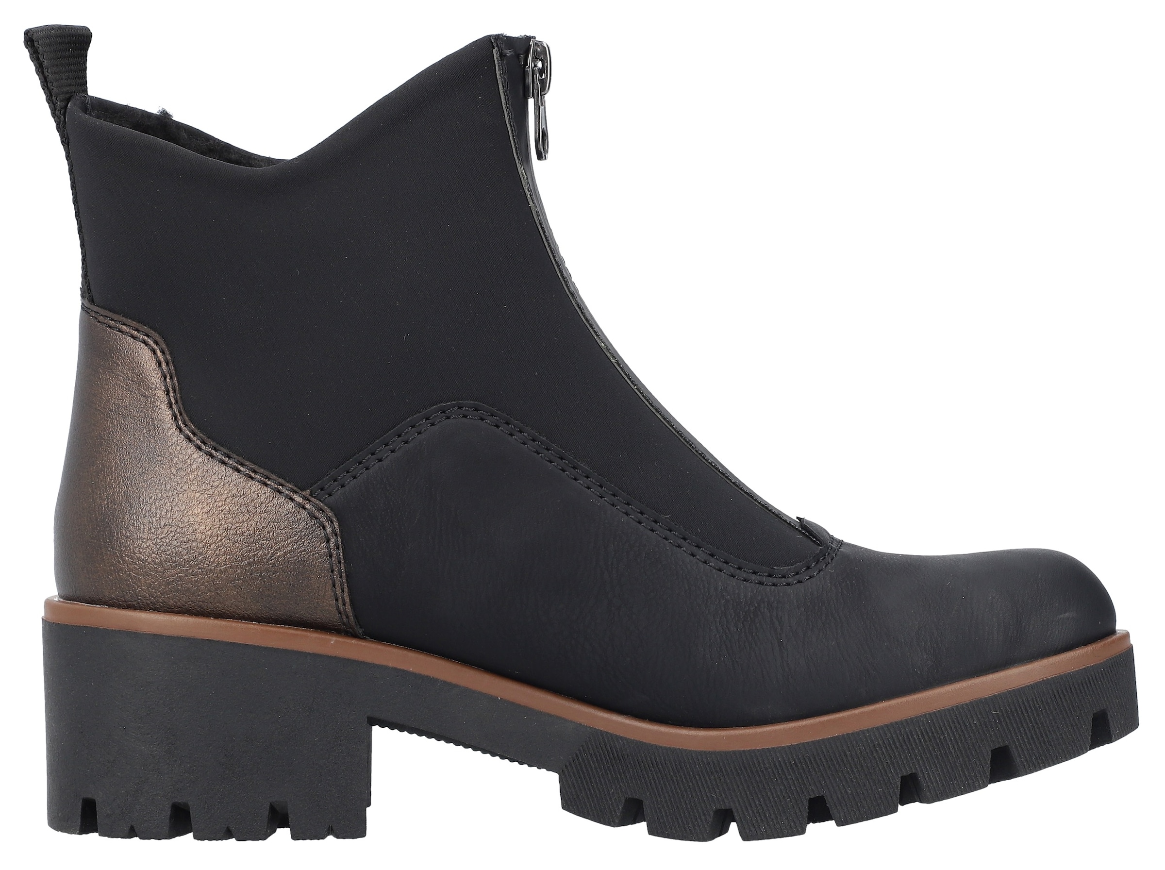 Rieker Winterstiefelette, Winterboots, Ankleboots, Stiefelette, Plateausohle, mit Warmfutter