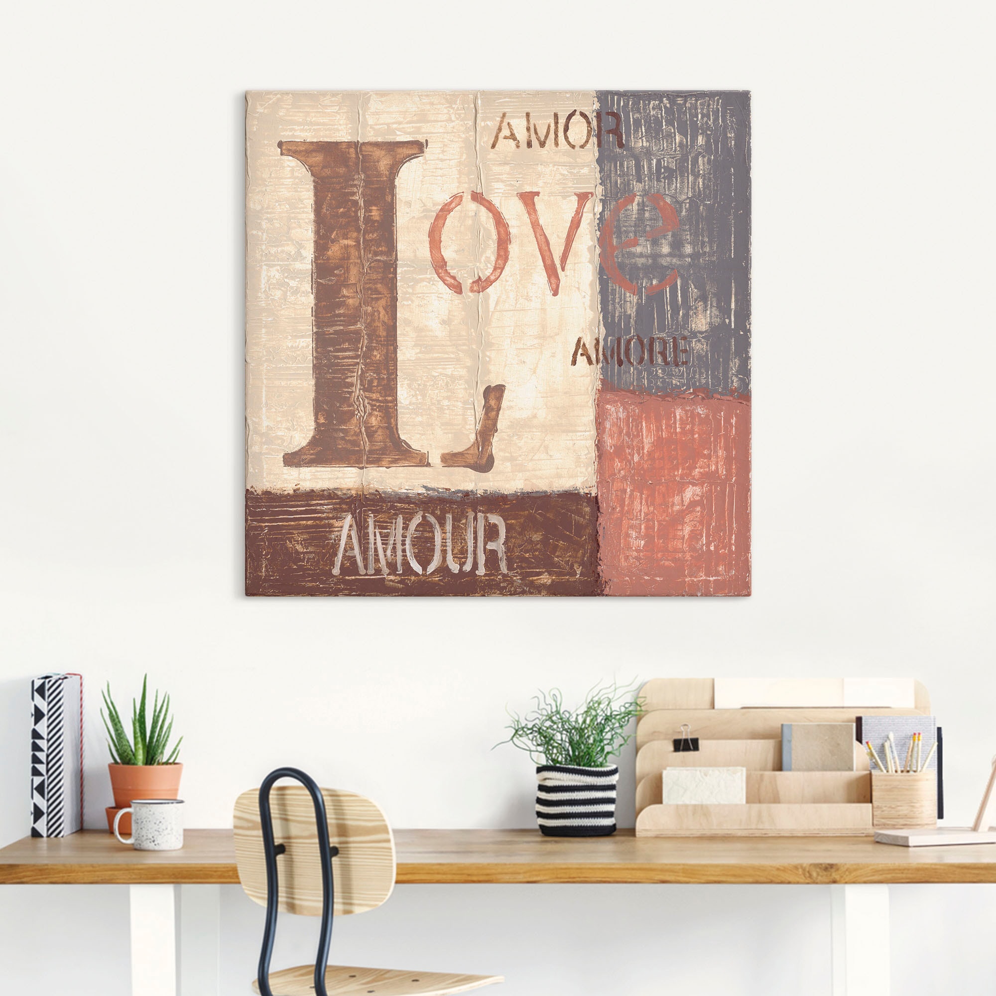 Artland Leinwandbild »Liebe«, Sprüche & Texte, (1 St.), auf Keilrahmen gespannt