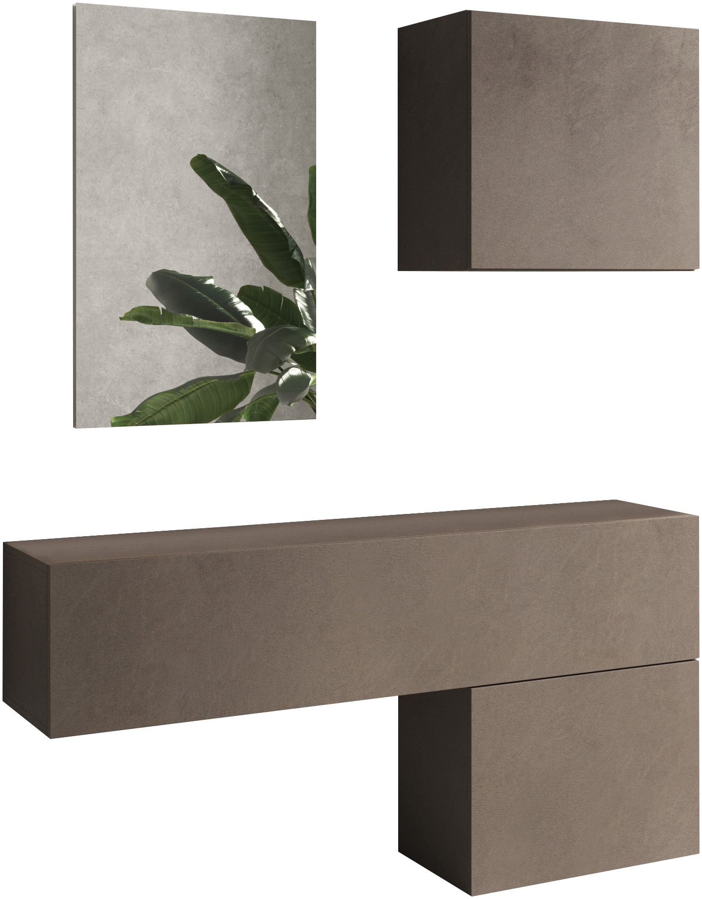 INOSIGN Garderoben-Set »INFINITY, 4tlg. Breite 138 cm, Höhe variabel, moder günstig online kaufen