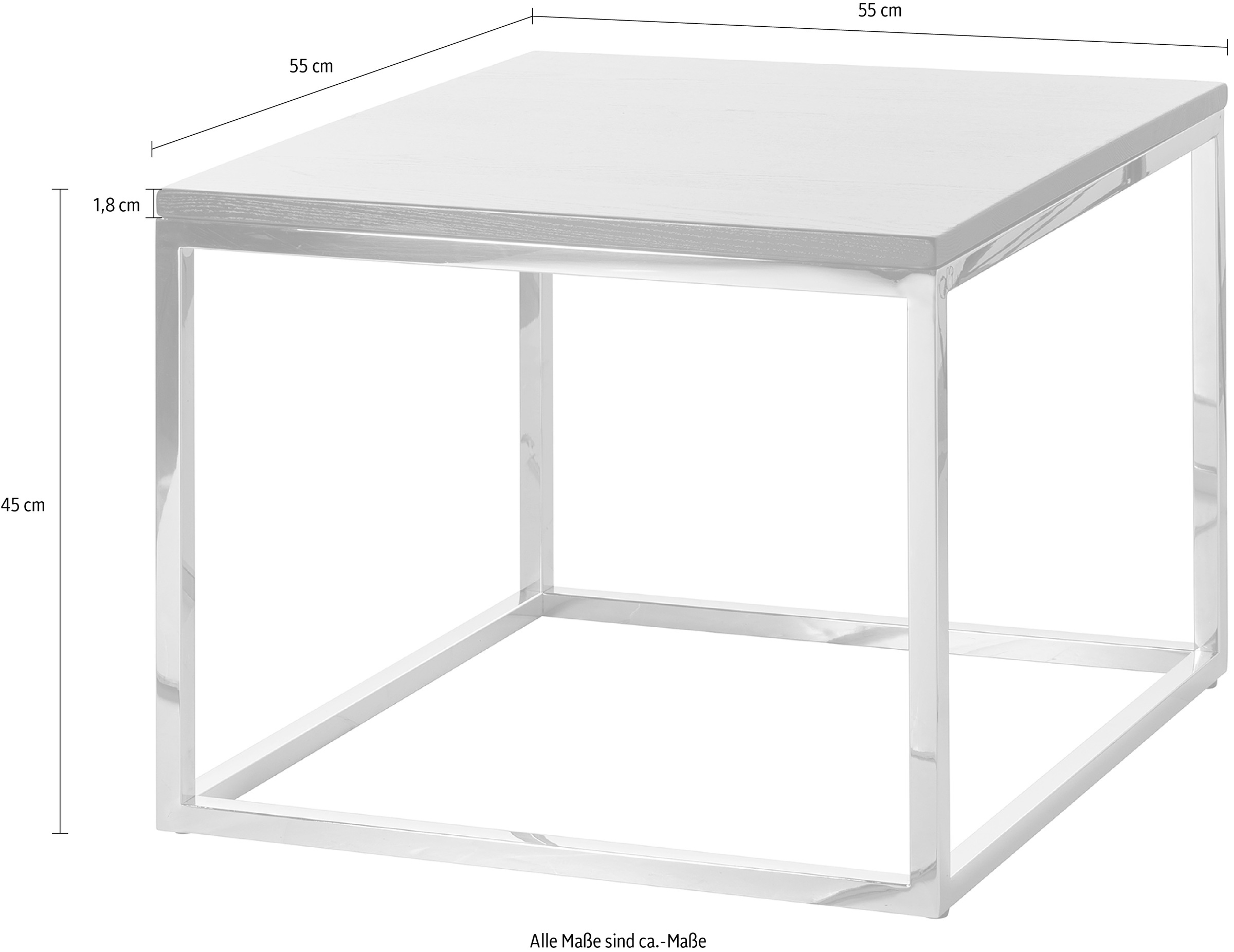 Fink Couchtisch »Novara«, (1 St.), quadratisch, 55x55x45