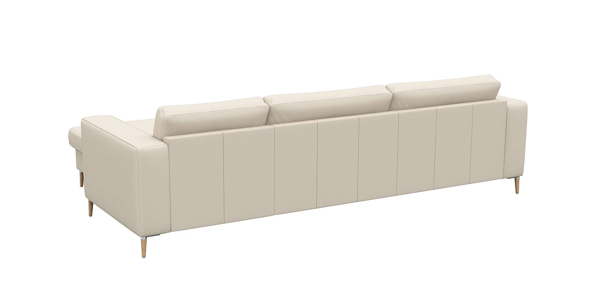 FLEXLUX Ecksofa »Fiore, super Sitzkomfort durch Kaltschaum im Sitz, L-Form«, breite Armlehnen, Kaltschaum, Füße Alu+ Eiche