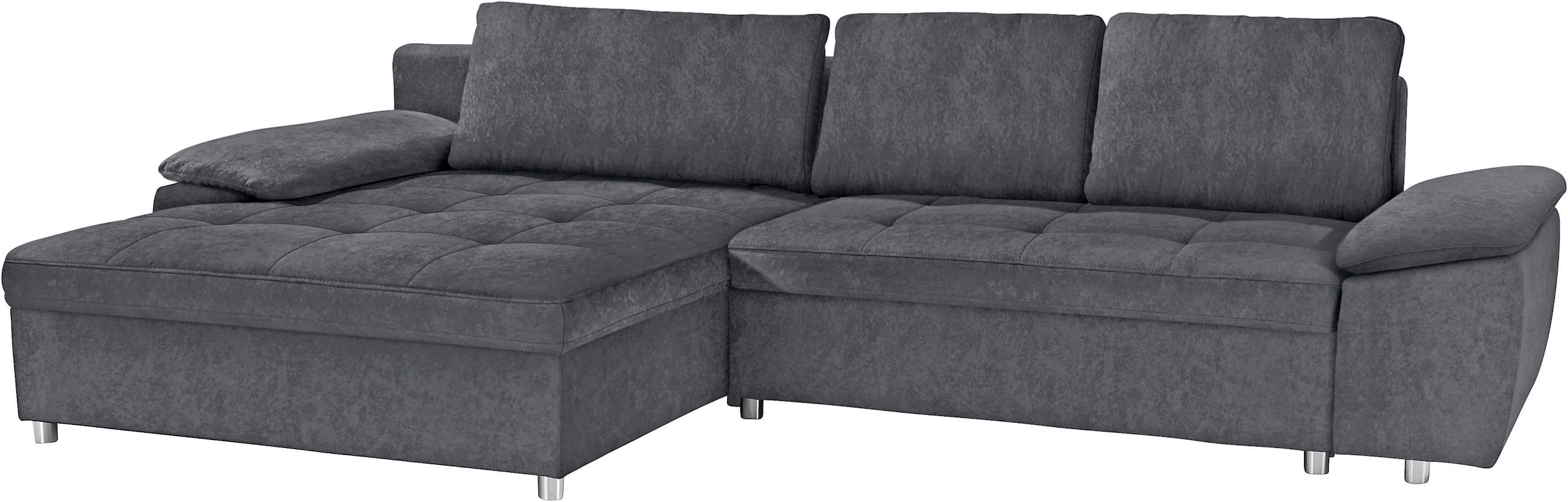 sit&more Ecksofa Labene, wahlweise mit Bettfunktion und Bettkasten, inkl. Rückenkissen