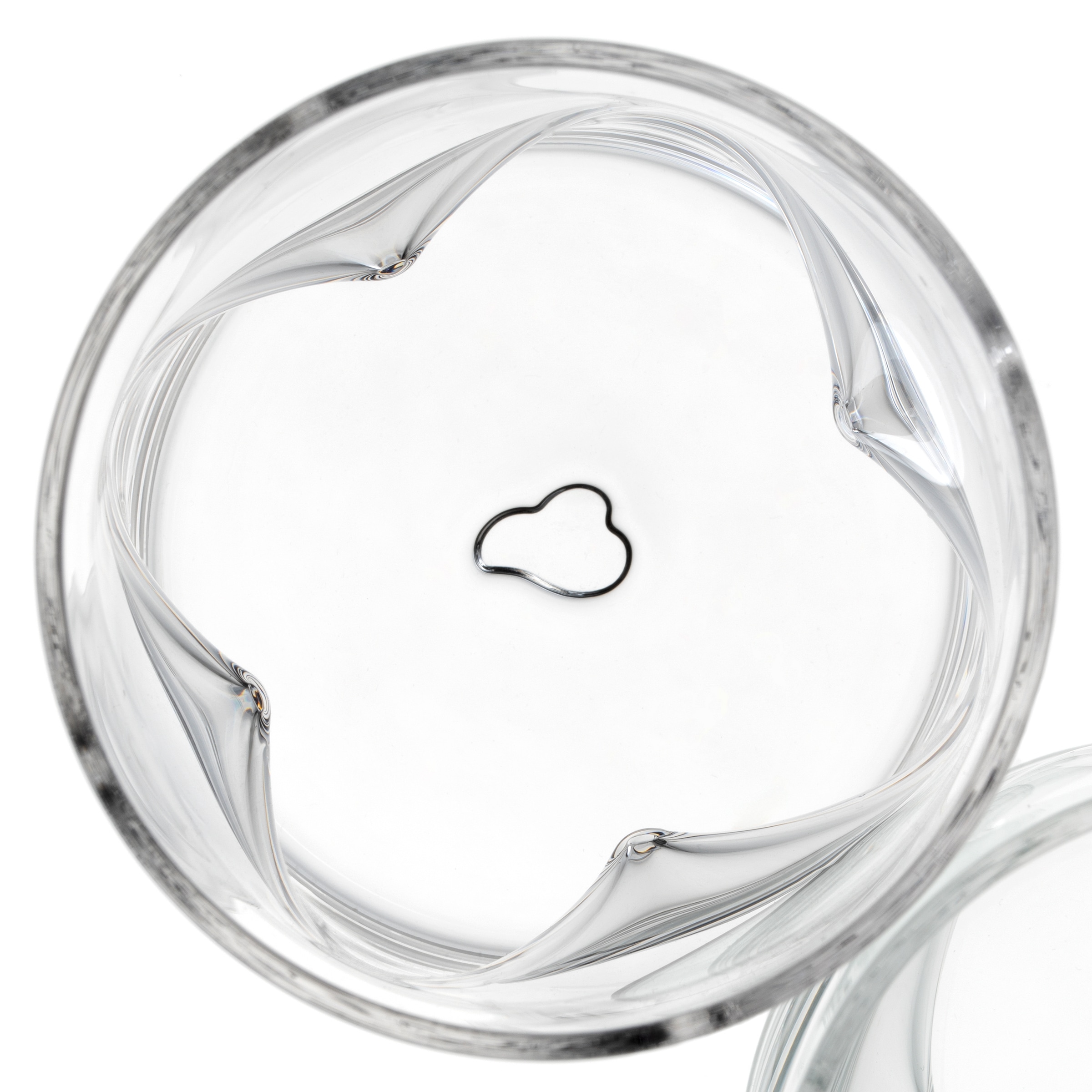 LEONARDO Gläser-Set »Trinkglas VESUVIO, 300 ml, 4er-Set«, (Set, 4 tlg.), konische Form, markantes Design - mit Einquetschungen