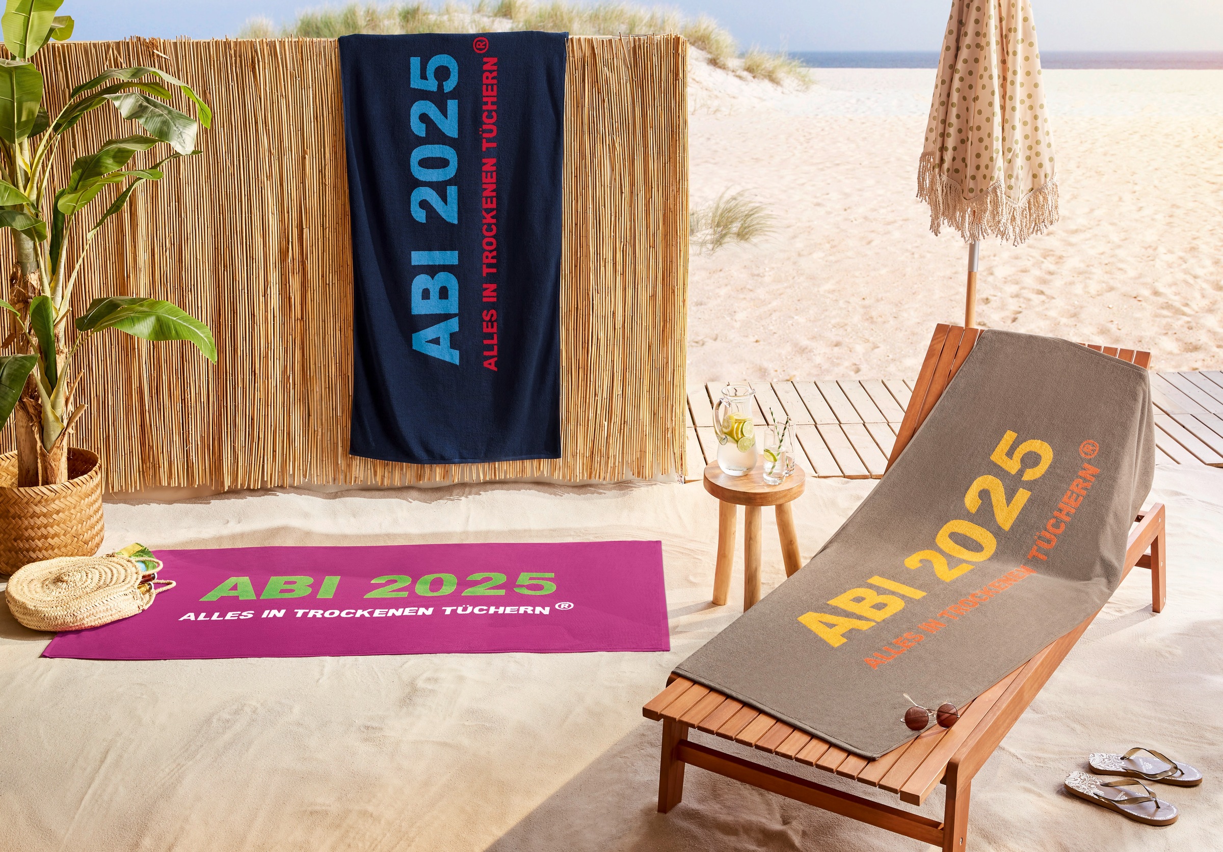 Egeria Strandtuch »ABI 2025« 75x180 cm, "ABI 2025-Alles in trockenen Tücher günstig online kaufen