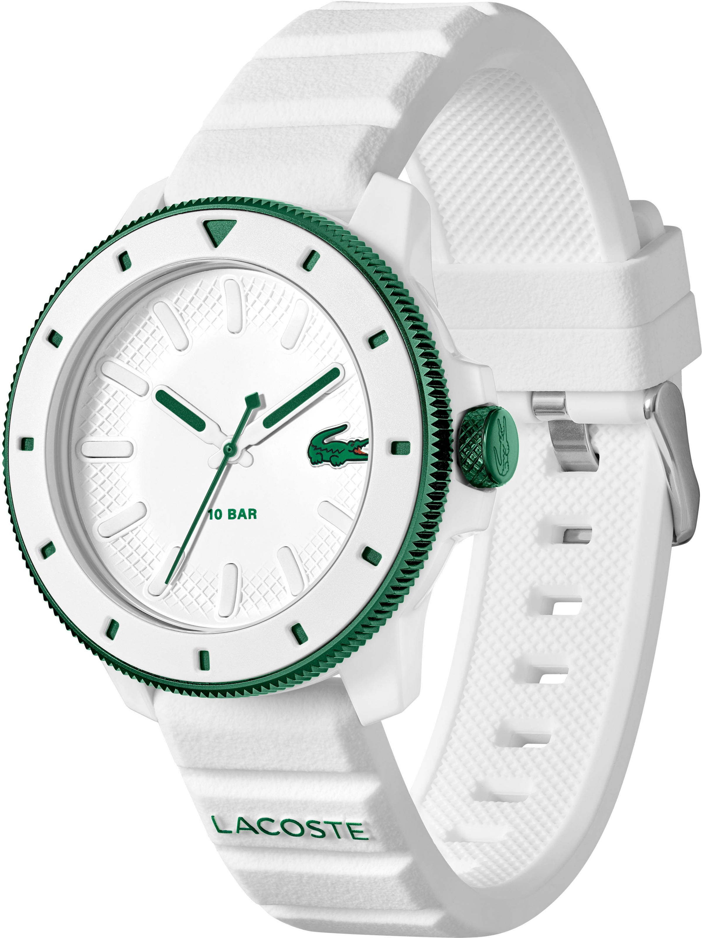 Lacoste Quarzuhr »LACOSTE.12.12 SCUBA«, Armbanduhr, Herrenuhr, Silikonarmband, analog