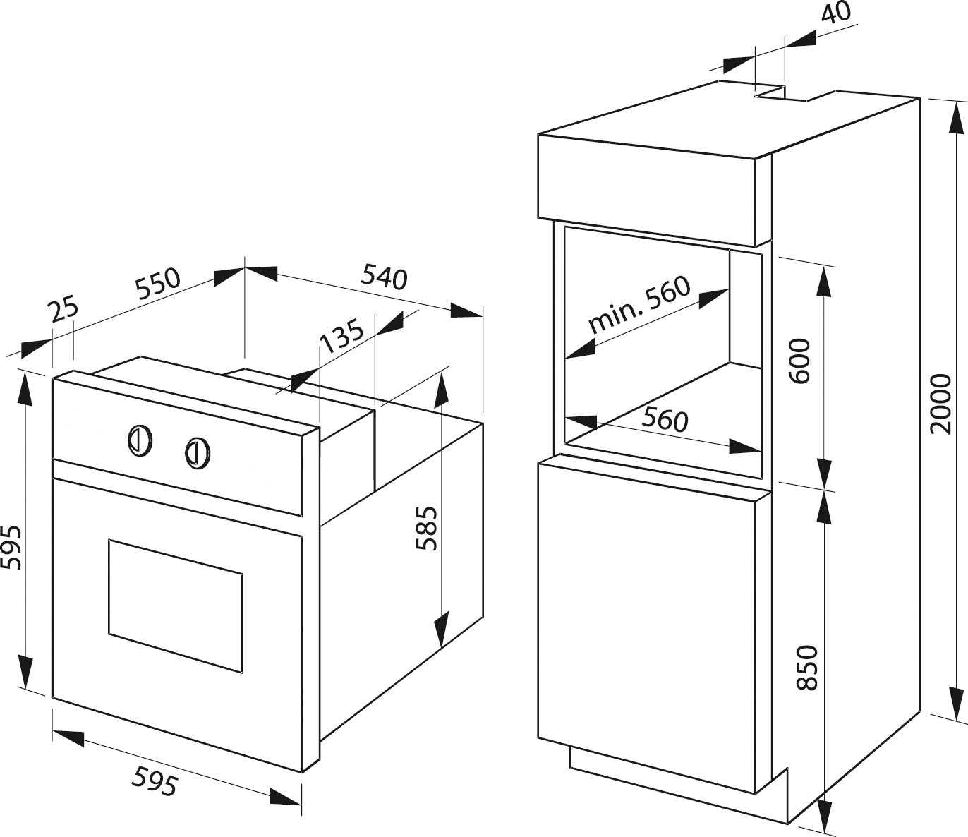 Amica Backofen »EBP 13624 E«, 10223.3eEHiTsrPrDJX EBP 13624 E, mit Teleskopauszug nachrüstbar, Pyrolyse-Selbstreinigung