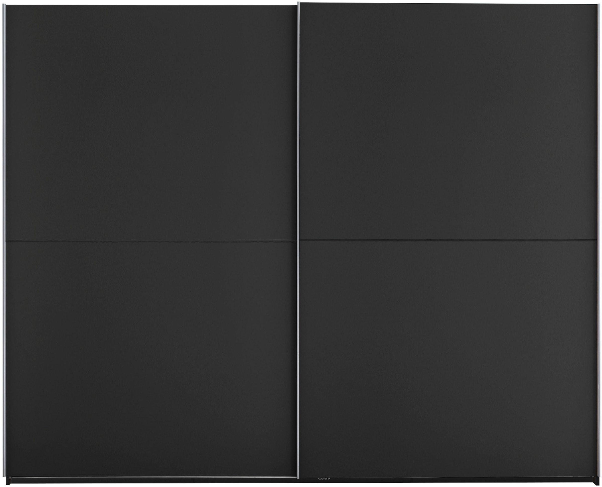 Schlafkontor Schwebetürenschrank »Mesio, 2-türiger Kleiderschrank, Schiebetürenschrank mit viel Stauraum« inklusive Hoteleinteilungen außen und Einlegeböden oben