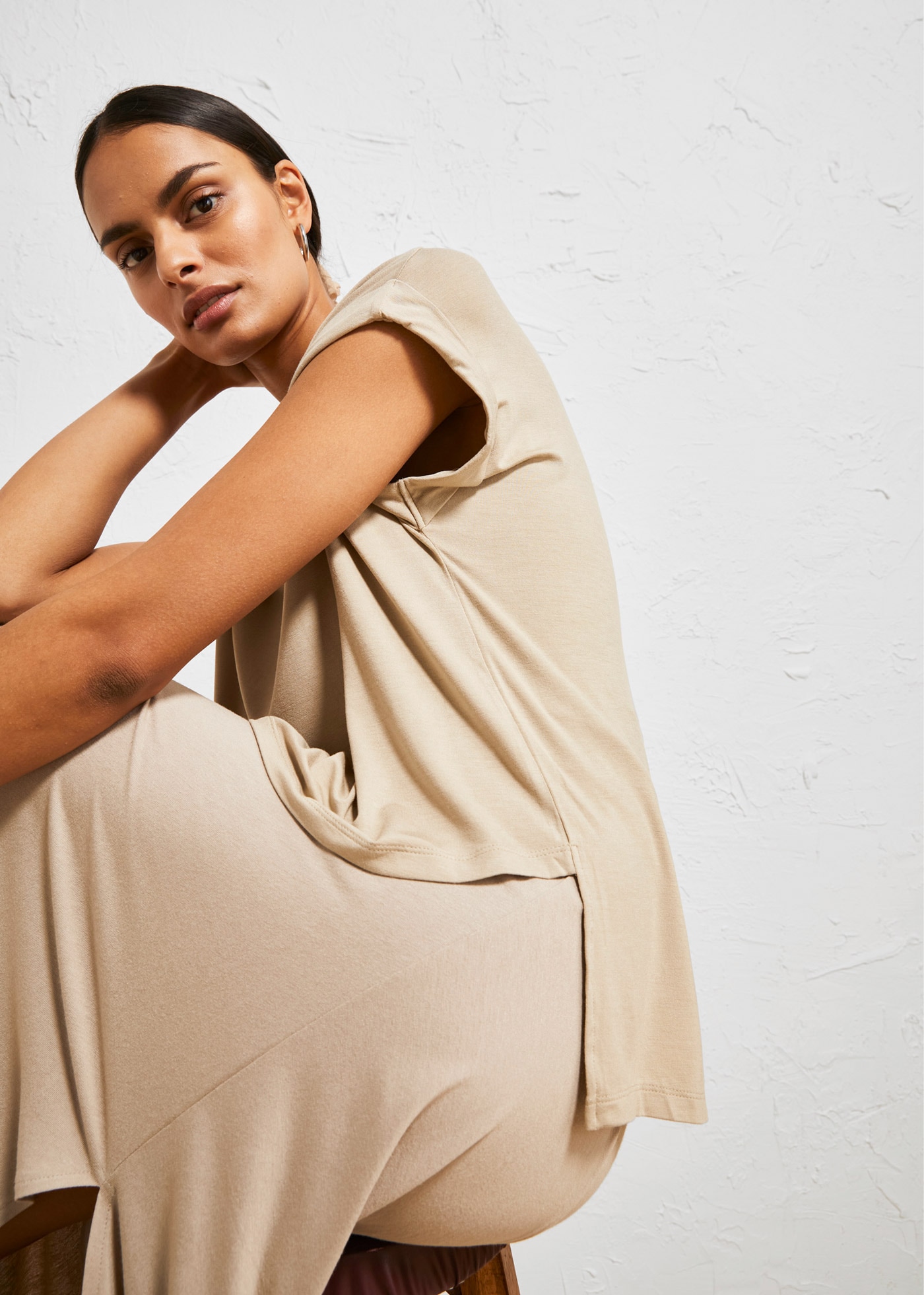 bonprix Oversize-Shirt »Oversize-Shirt aus fließender Viskose« oversize Passform, Kurzarm, für warme Tage, aus Viskose