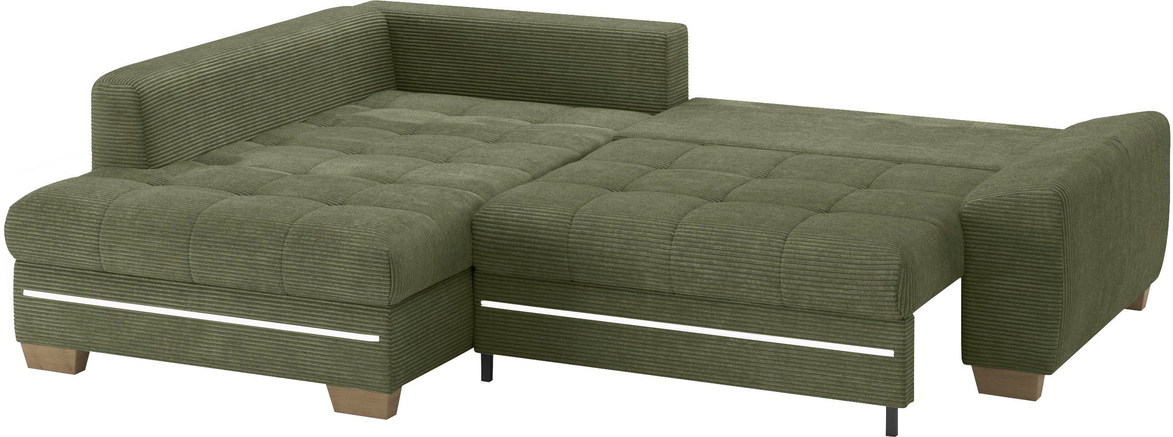 Mr. Couch Ecksofa »Nikita II, L-Form«, mit Kaltschaum, RGB-LED Beleuchtung, wahlweise mit Bett, Bettkasten