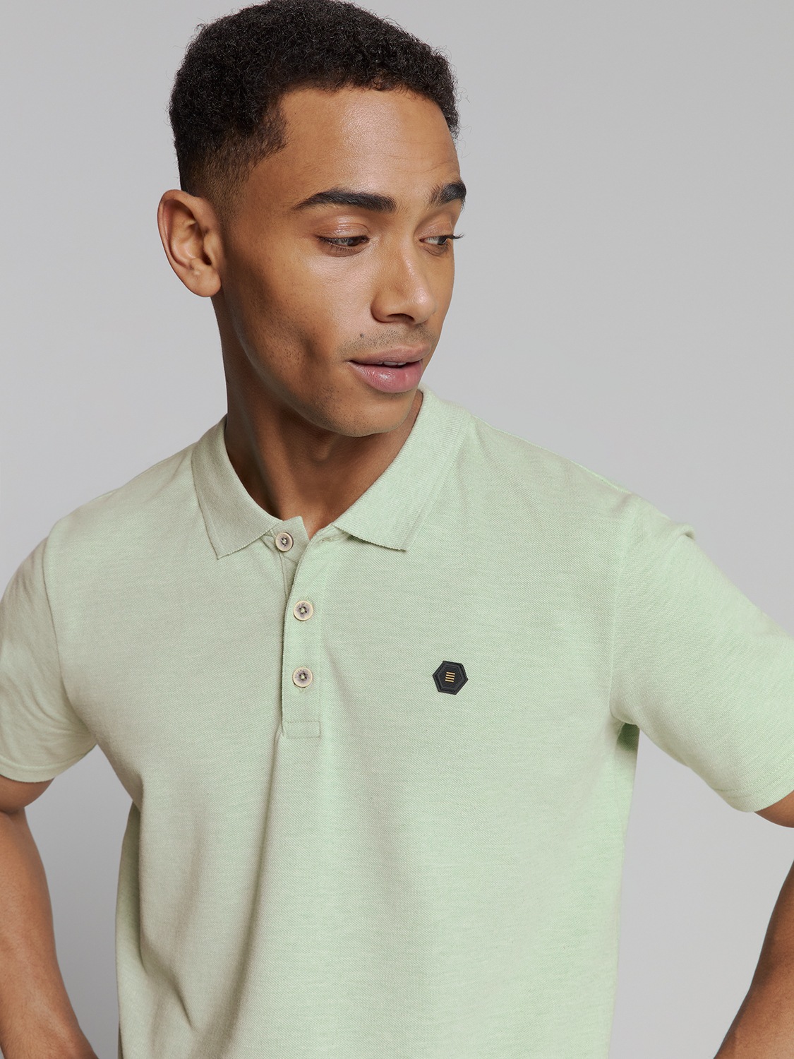 NO EXCESS Poloshirt »No Excess Poloshirt Polo Melange«