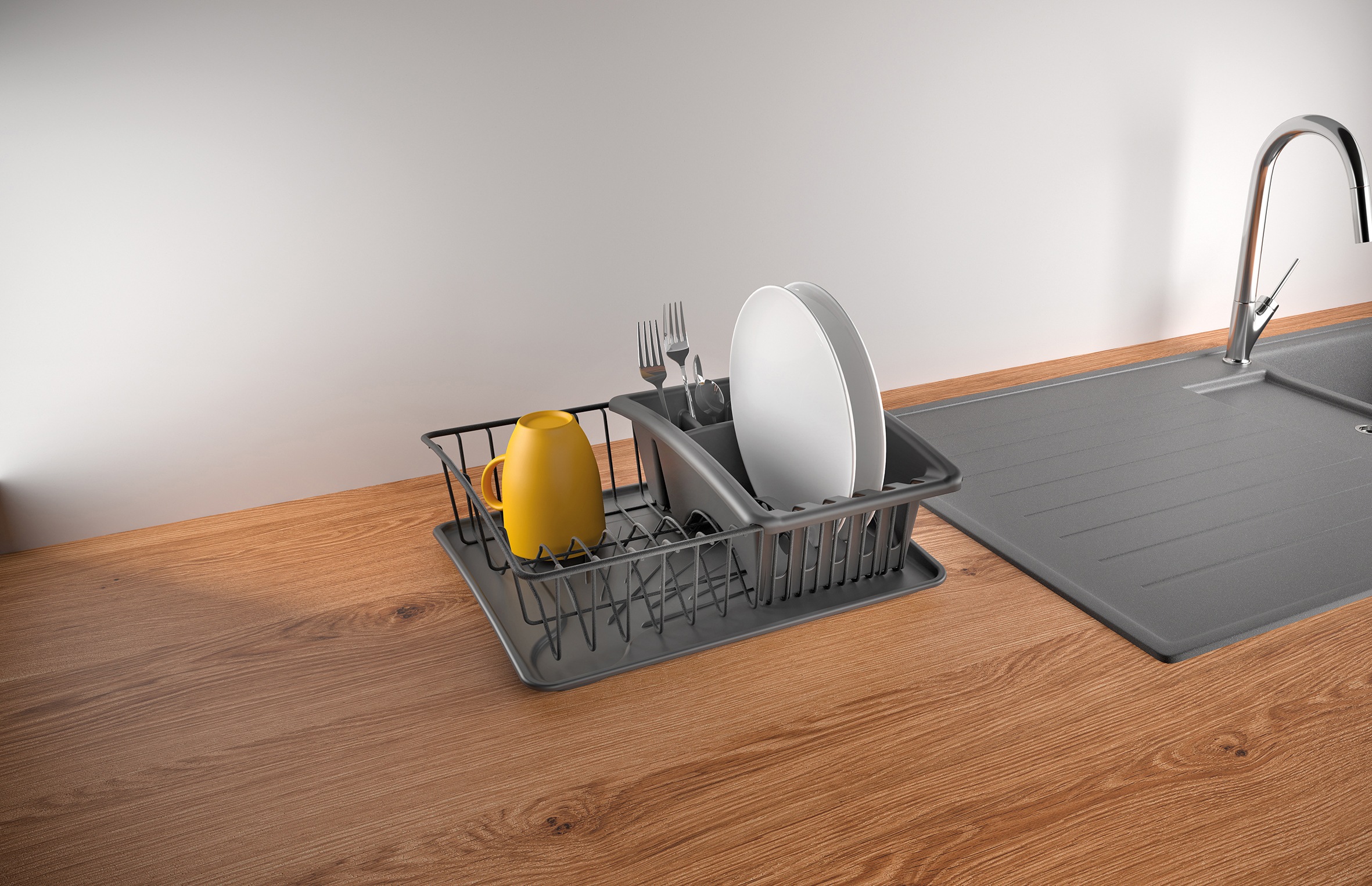 Metaltex Geschirrständer »Aquatex Plus Spülkorb«, (3 tlg.), TouchTherm®-Beschichtung