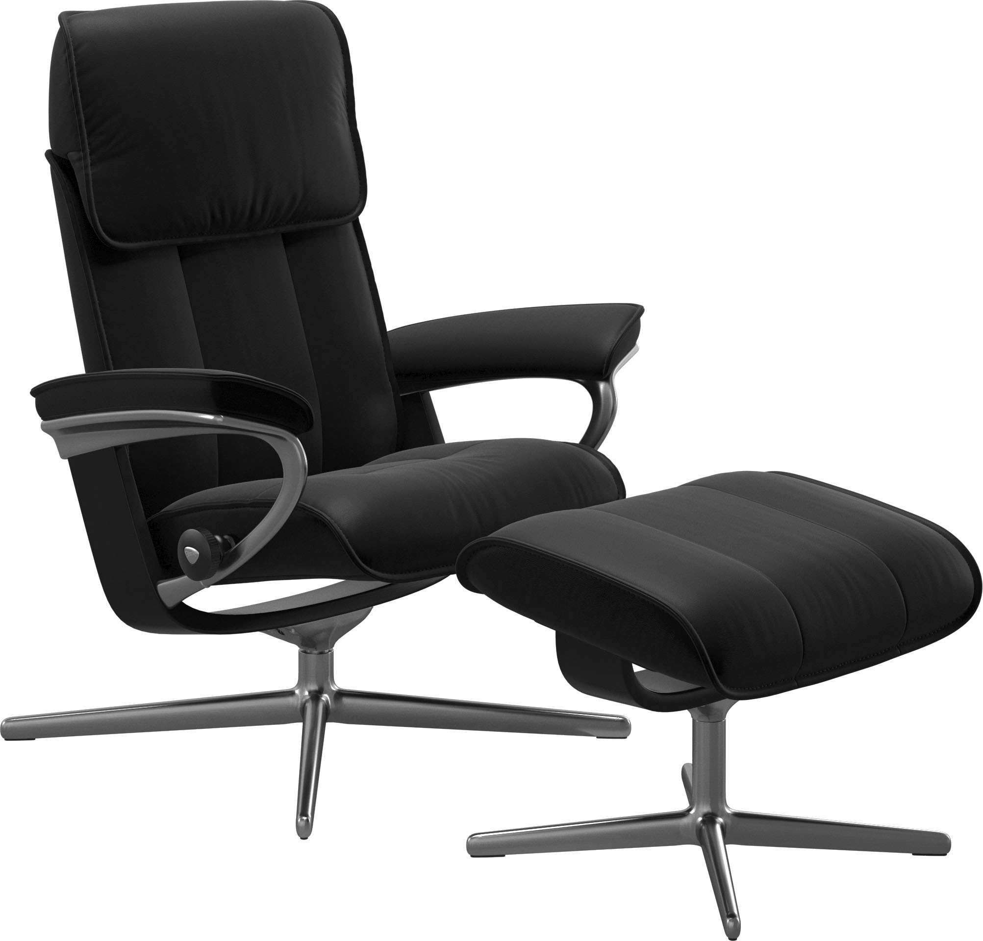 Stressless® Relaxsessel »Admiral« mit Cross Base, Größe M & L, Holzakzent Schwarz