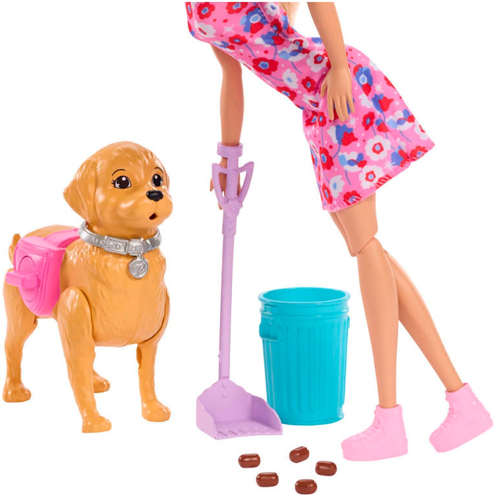 Barbie Anziehpuppe »Barbie Hundespaziergang Spielset« mit Puppe