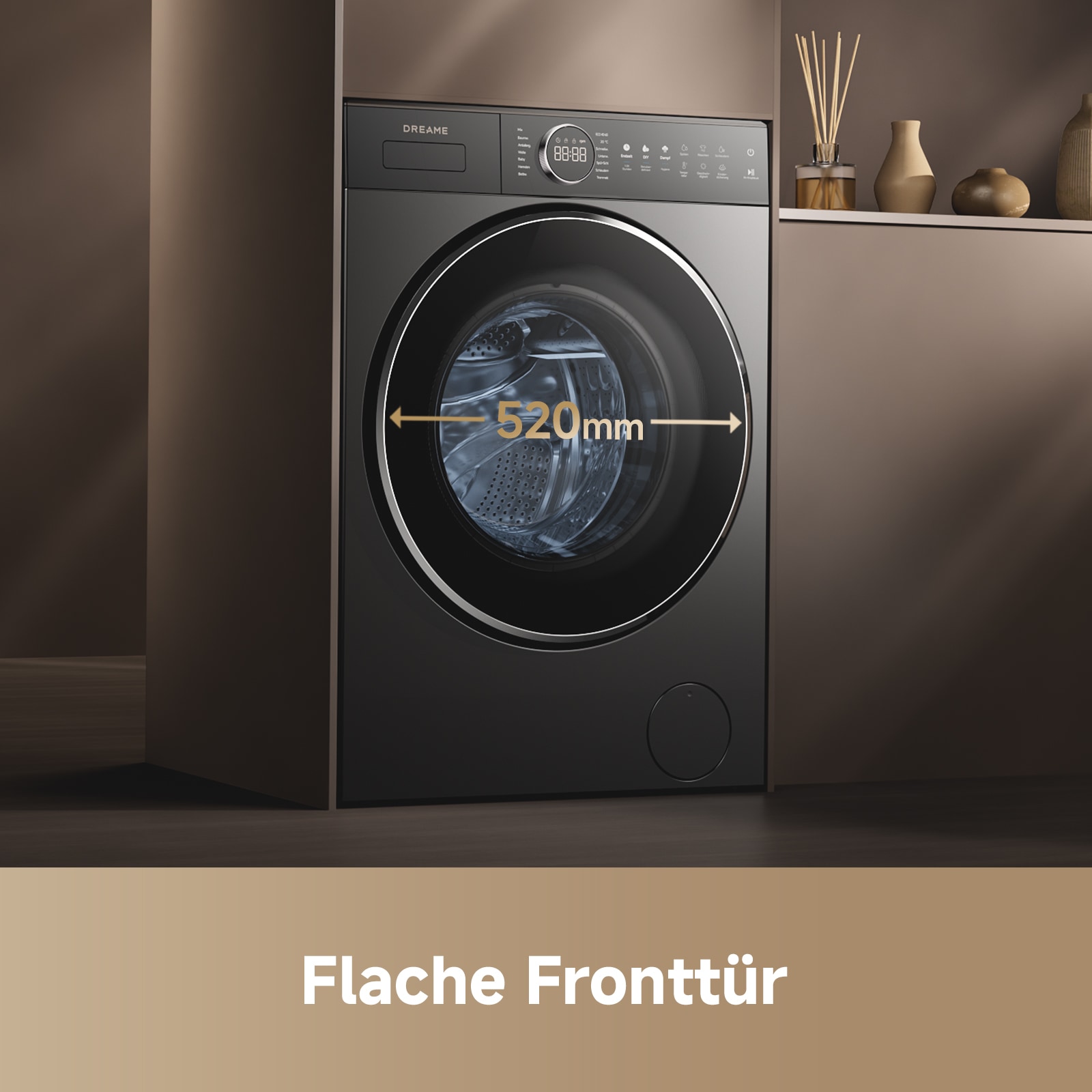 Dreame Waschmaschine »DWF10M70DAEU« 10 kg 1400 U/min Automatikpflege, Hygieneprogramm, Inverter-Motor