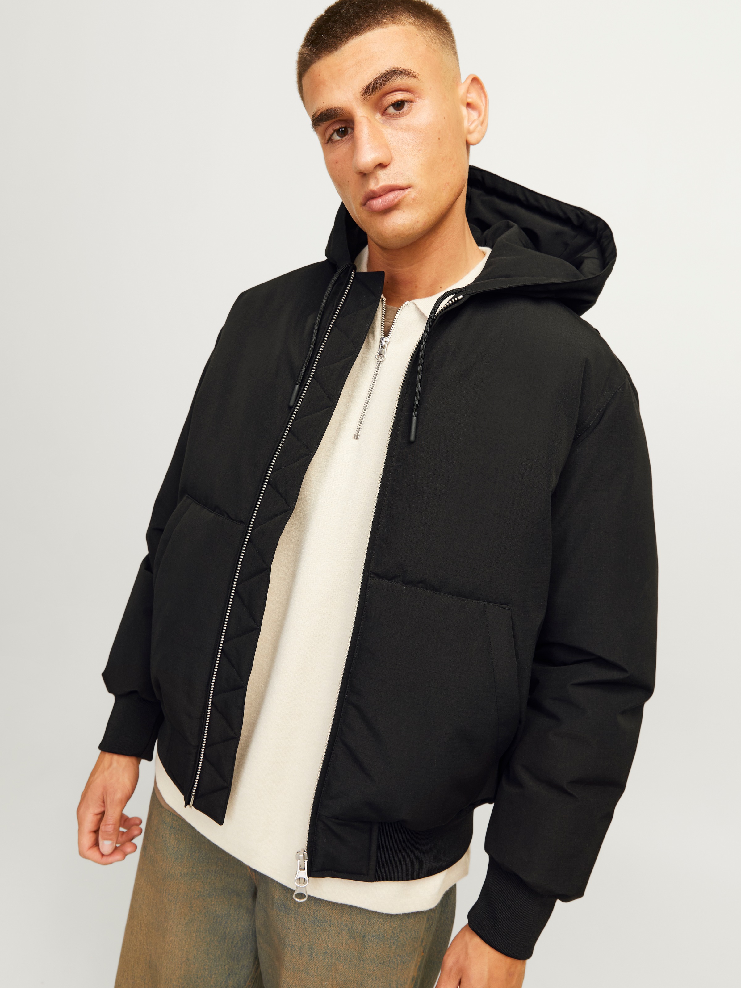 Jack & Jones Bomberjacke »JCOCOLLECTIVE BOMBER JACKET SN« mit Kapuze