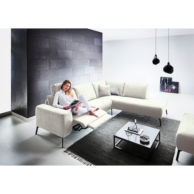 INOSIGN Ecksofa »Bellini«, (1 St.), incl. motorischer Relaxfunktio,  wahlweise Easy Care-Bezug online bestellen