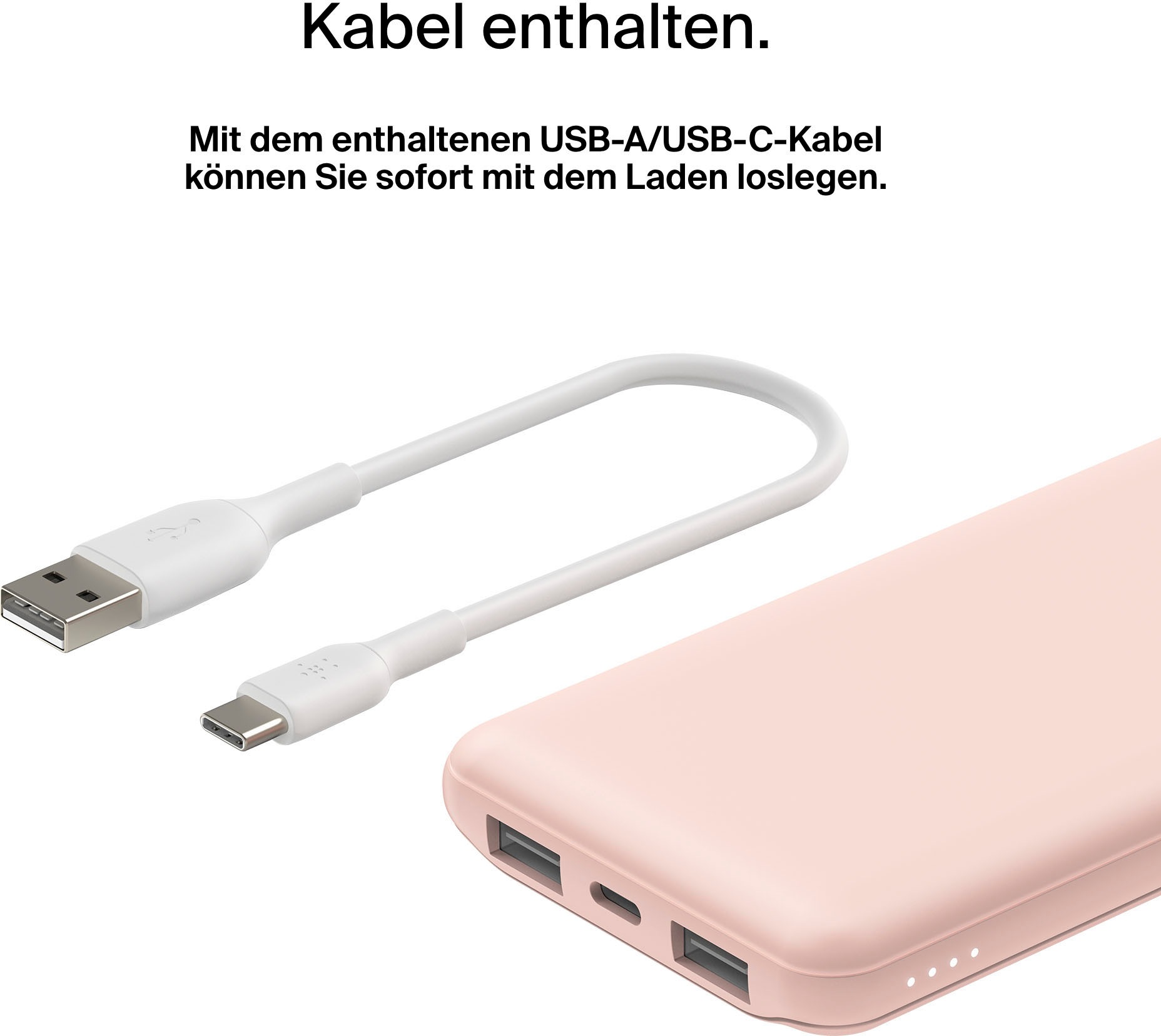 10. Bild von Belkin Powerbank »BoostCharge 10.000mAh Powerbank 15 Watt zum Laden von 3 Geräten«, 10000 mAh, 1x USB-C, 2x USB-A, Power für bis zu 40 Stunden