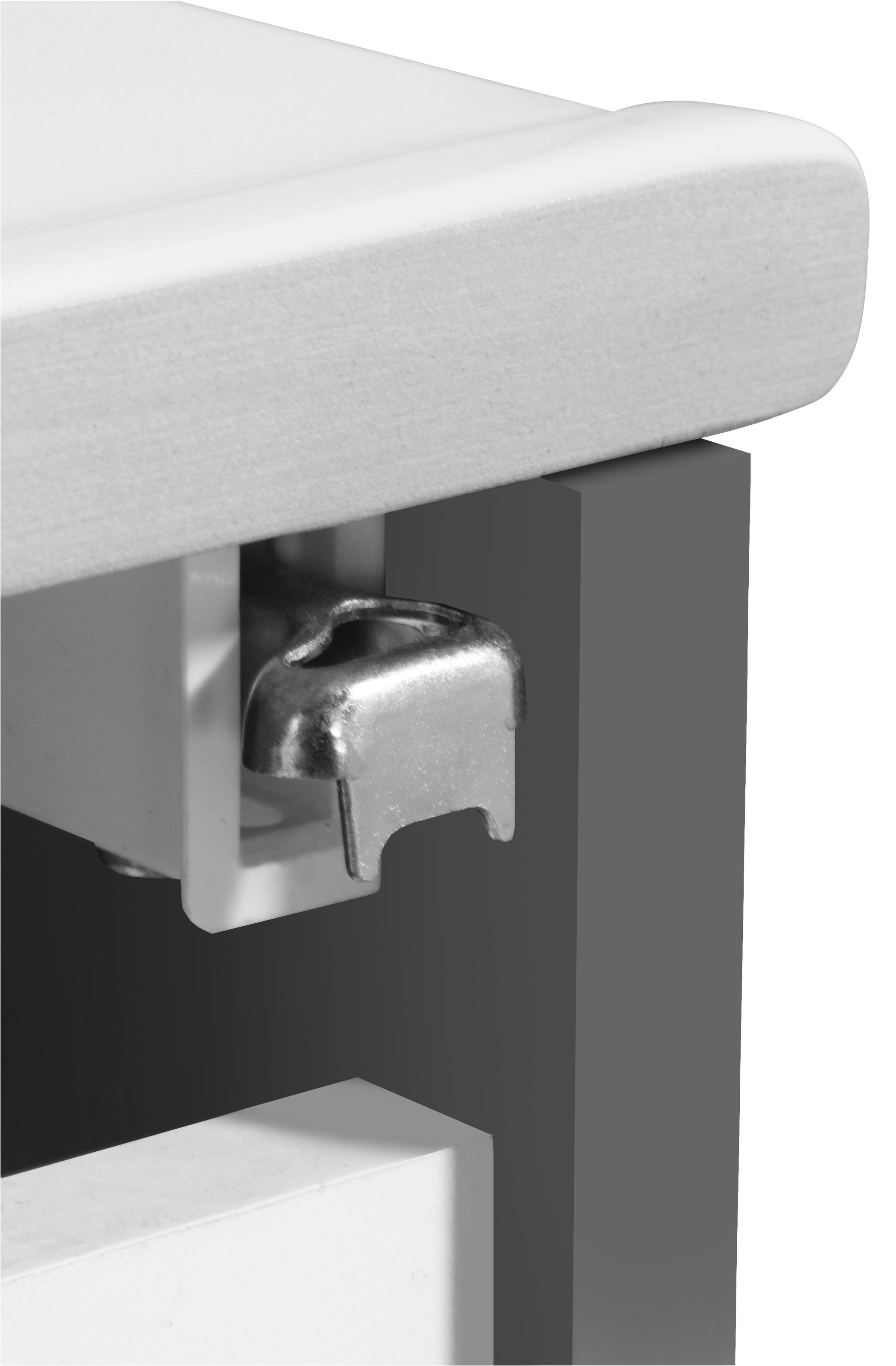 welltime Waschtisch »Trento Light, 60cm, 80cm, 100cm, Keramik-Auflagebecken«, 1 Auzug und 1 offenes Fach