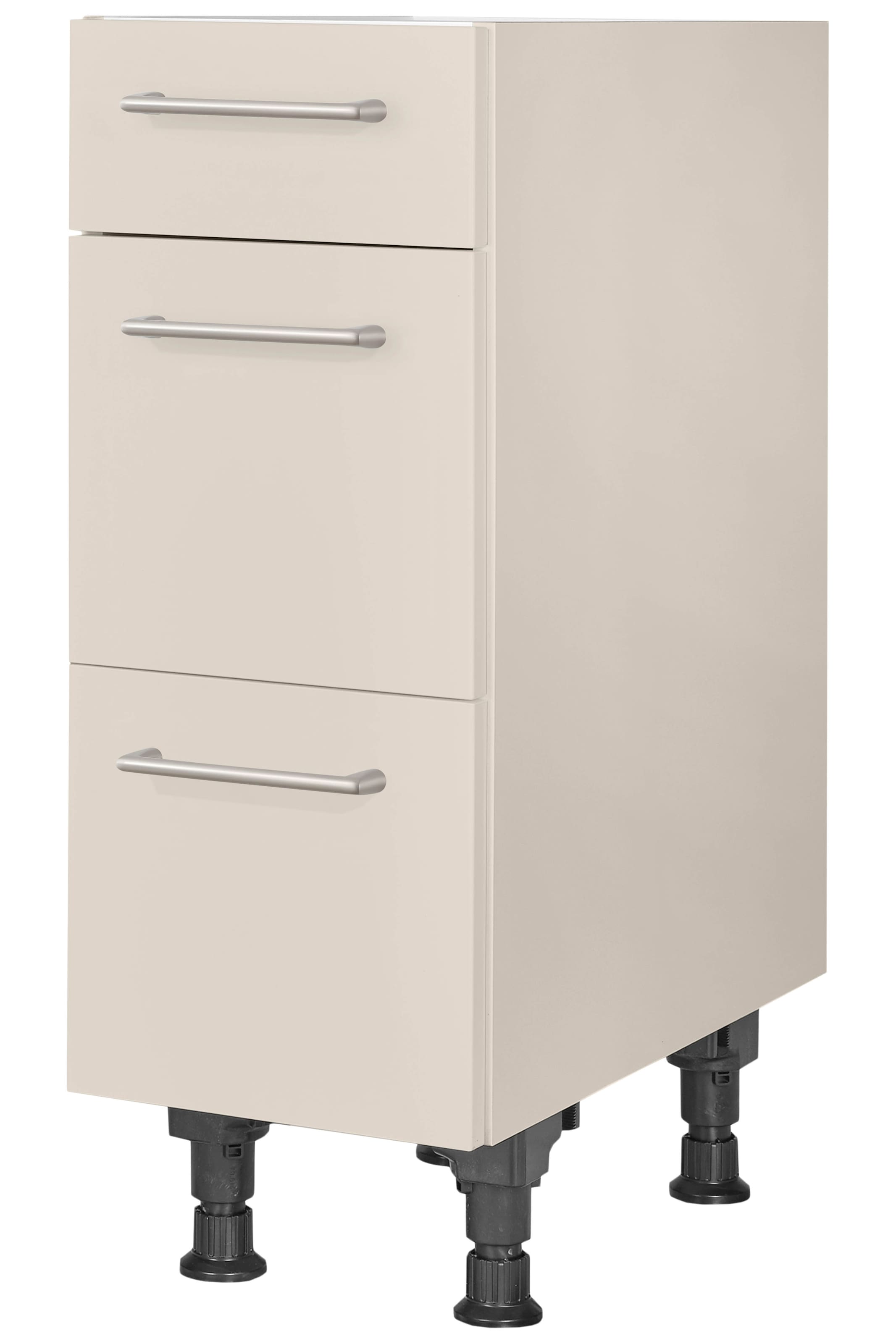 nobilia® Unterschrank »"Laser", vormontiert, mit höhenverstellbaren Sockelfüßen, in den« Breiten 30, 45, 60 und 90 cm, mit Schubkasten und Auszügen