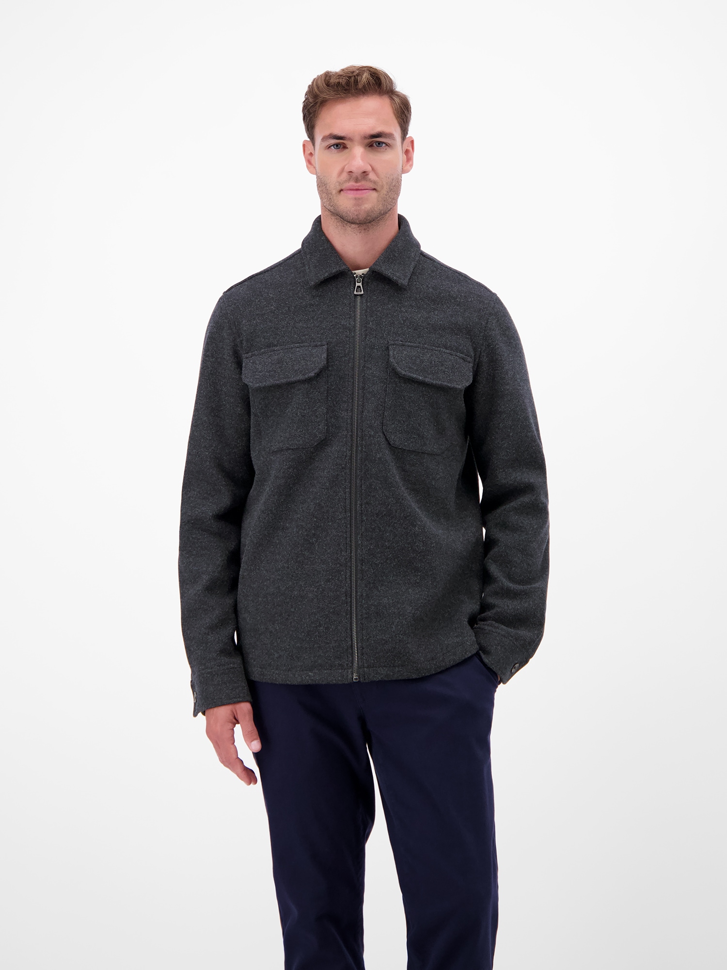 LERROS Langarmhemd »LERROS Herren Overshirt in urbanem Style«