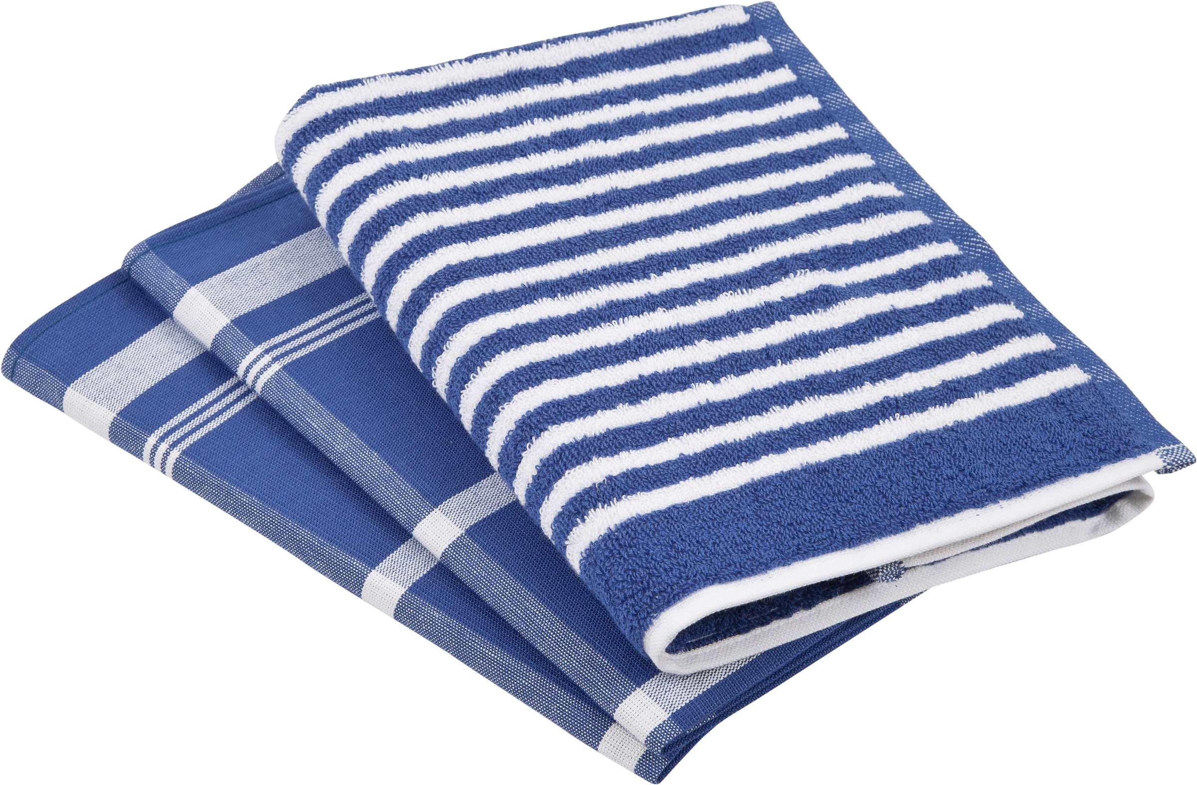 ROSS Geschirrtuch »Exclusiv«, (Set, 3 tlg.), 1x Küchen-Frottiertuch (Streif günstig online kaufen