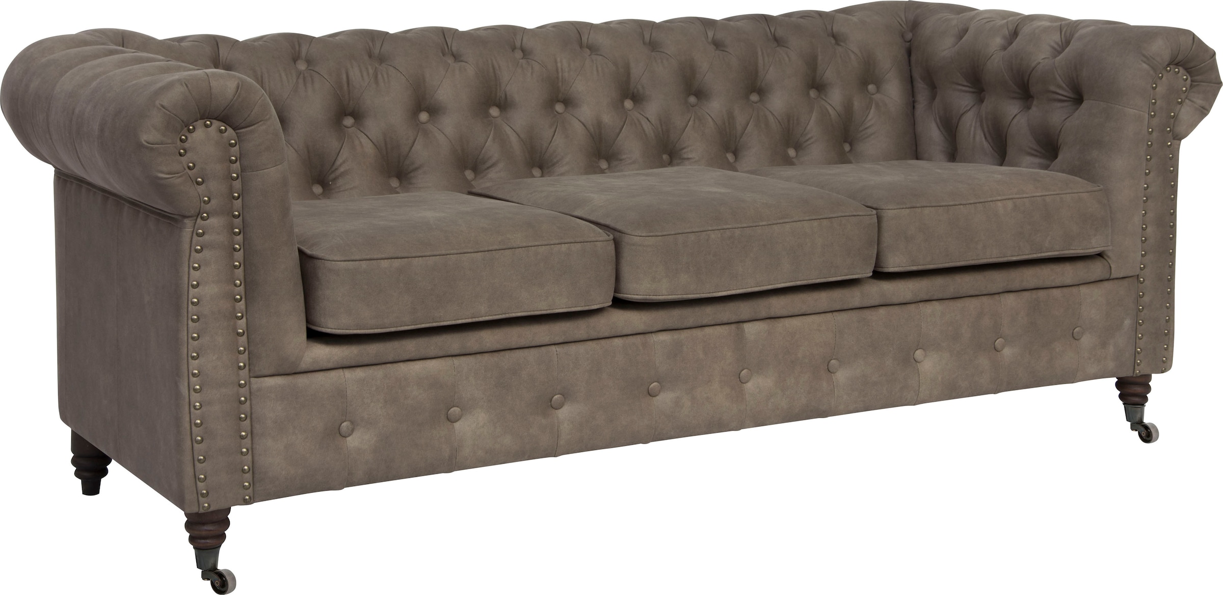 Home affaire Chesterfield-Sofa »Aarburg«, aufwändige Knopfheftung und Ziernägel im Chesterfield-Design